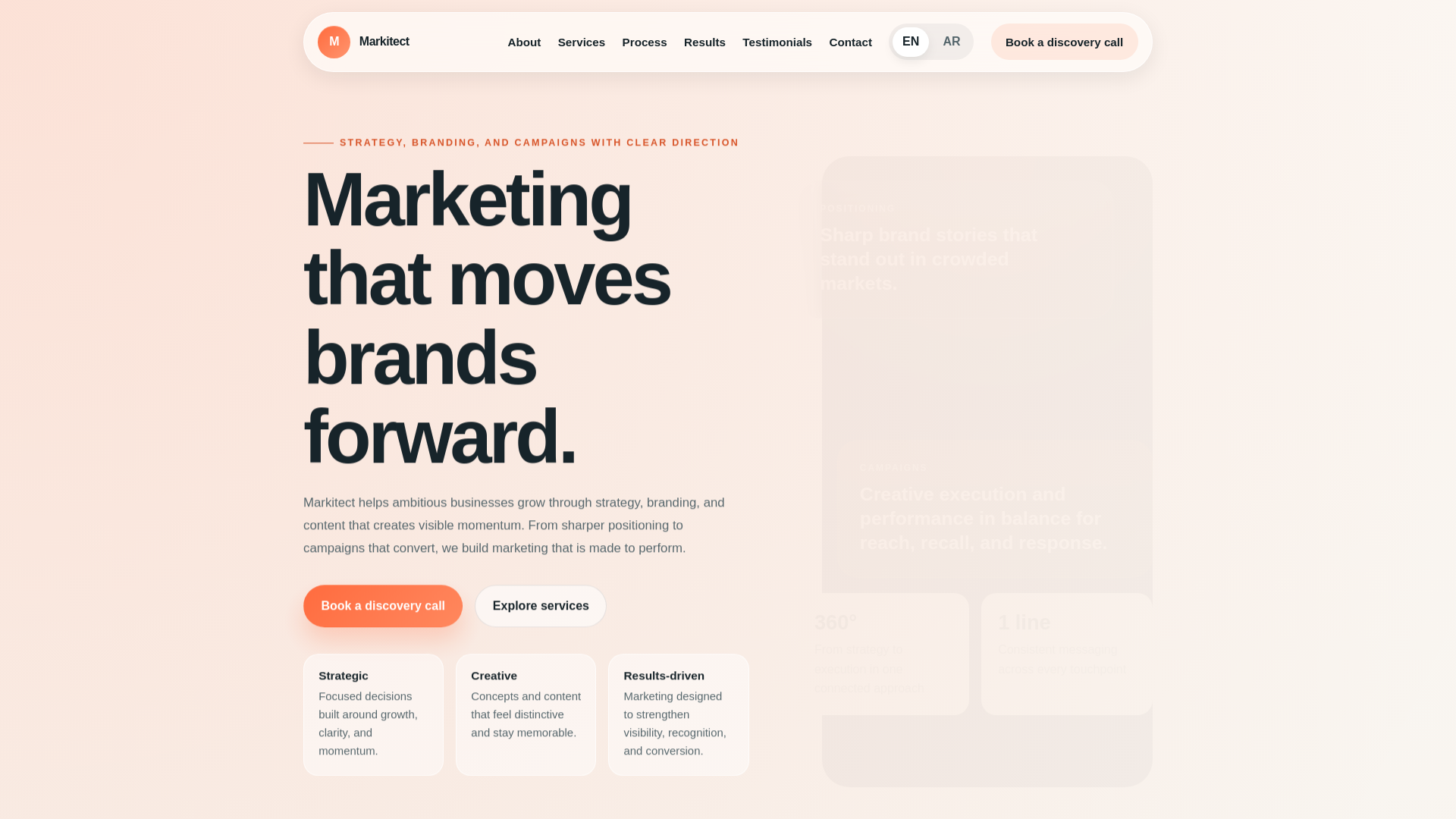 website screenshot of https://markitectonline.com/