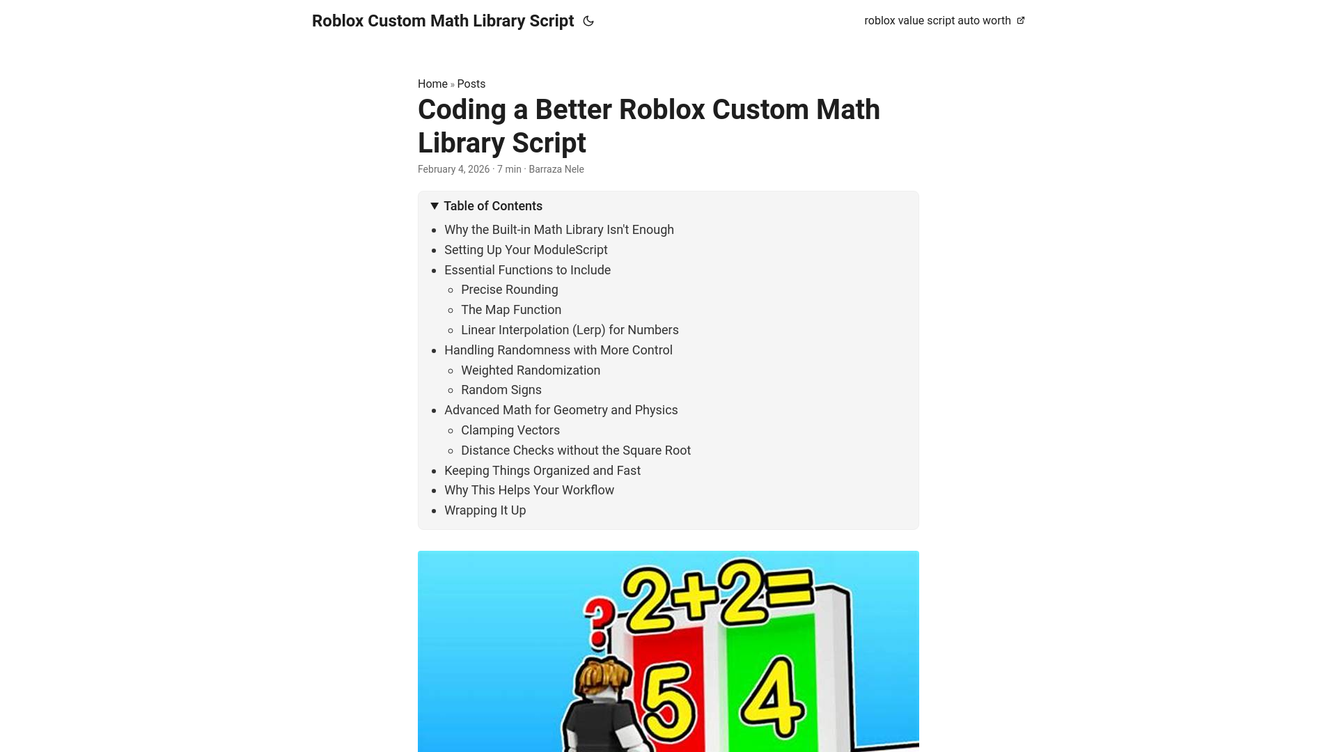 website screenshot of https://roblox-custom-math-library-script.pages.dev/
