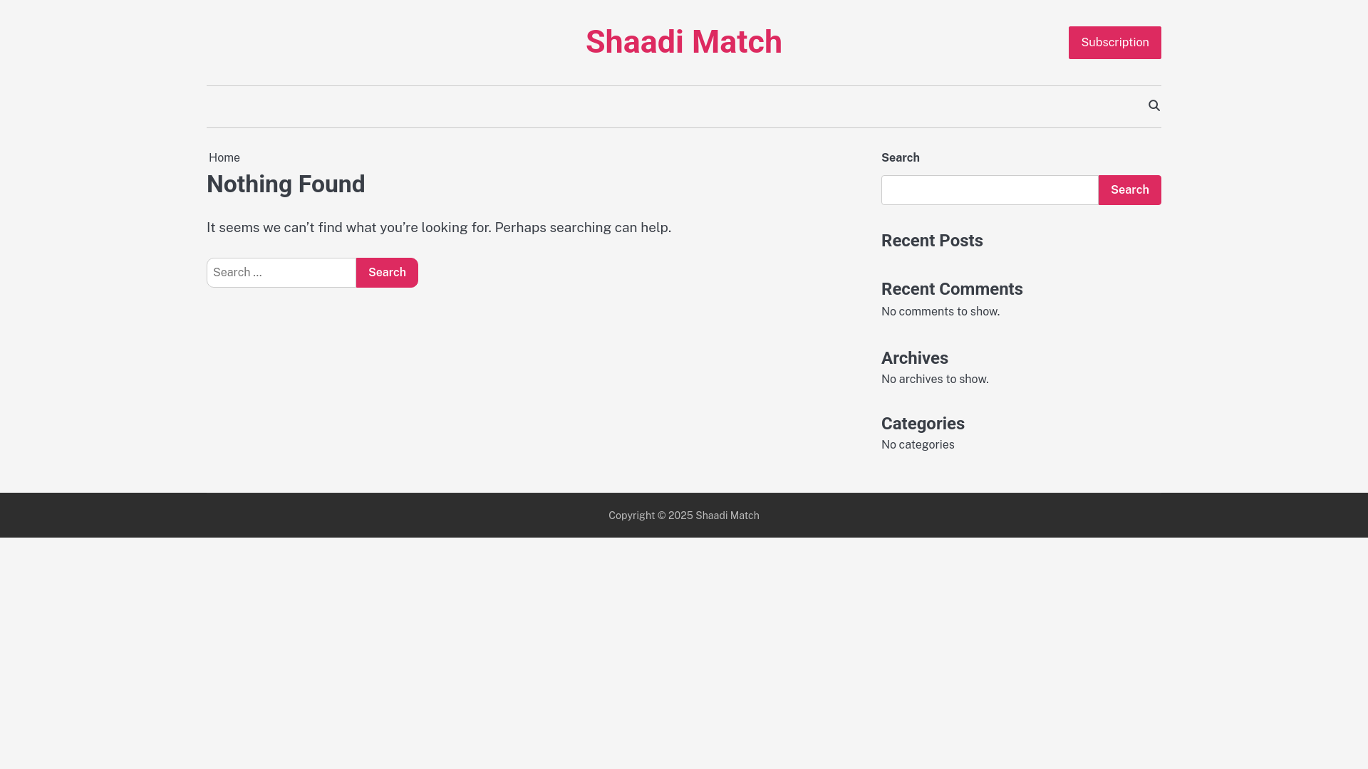 website screenshot of https://shaadimatch.online/