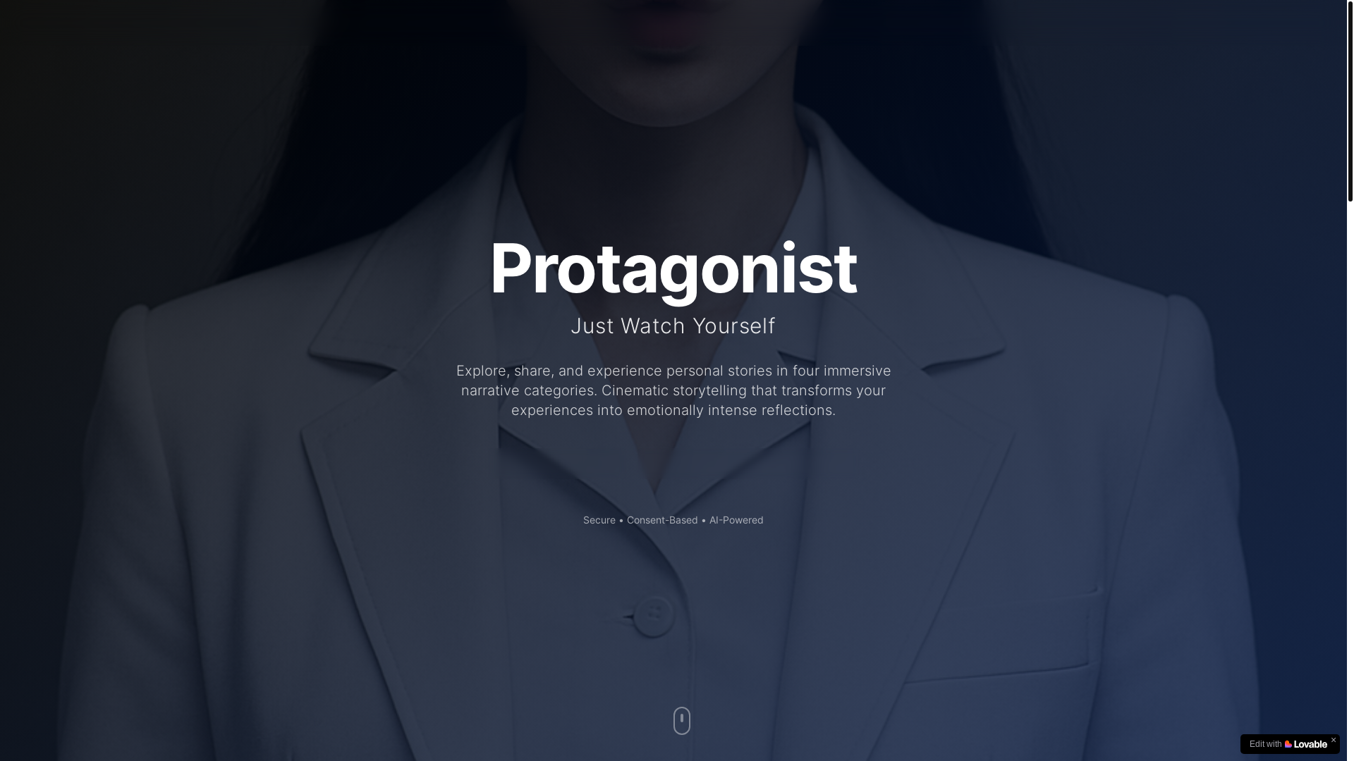website screenshot of https://protagonistnarrativestudio.space/