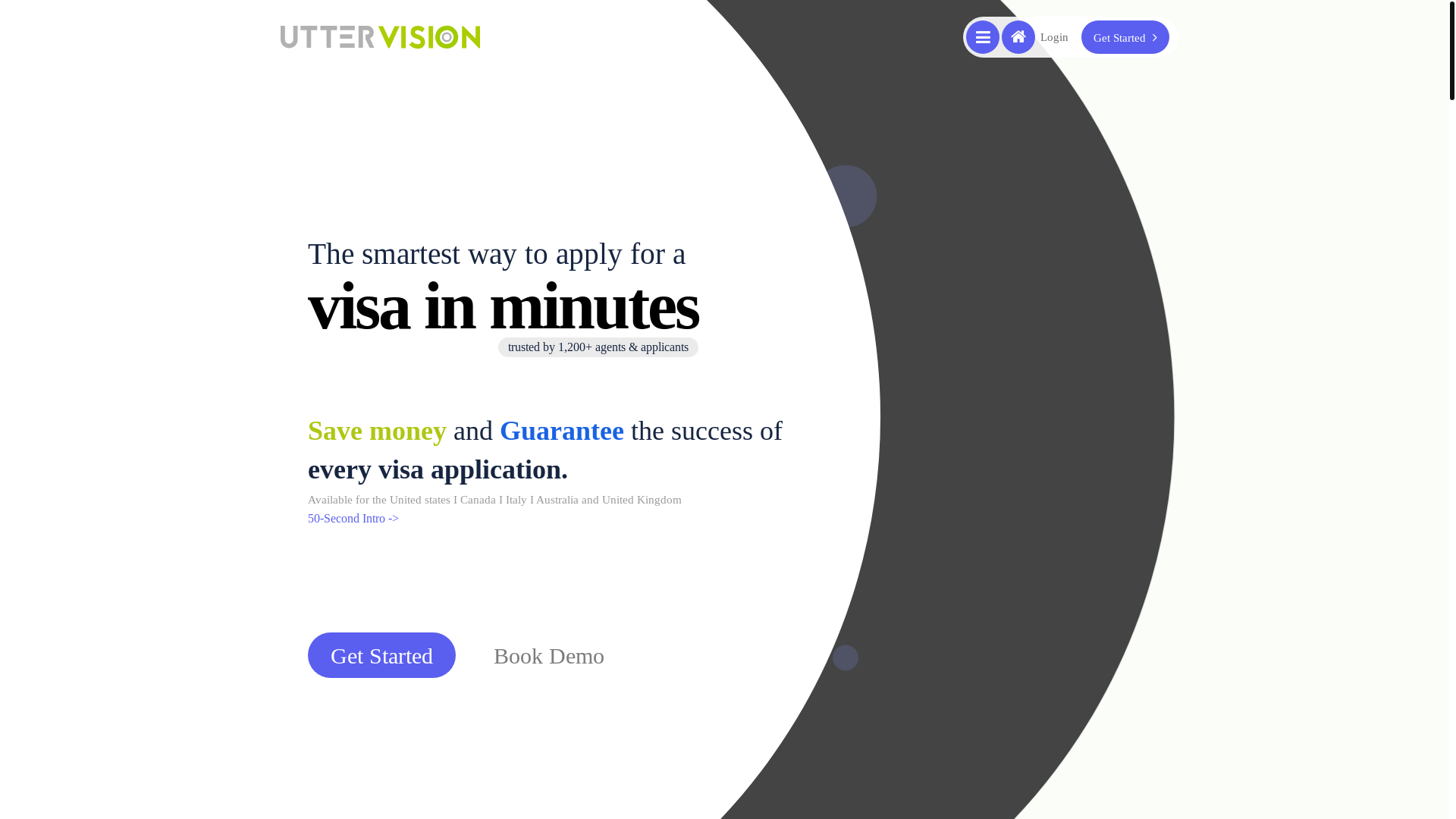 website screenshot of https://utter-vision.com/