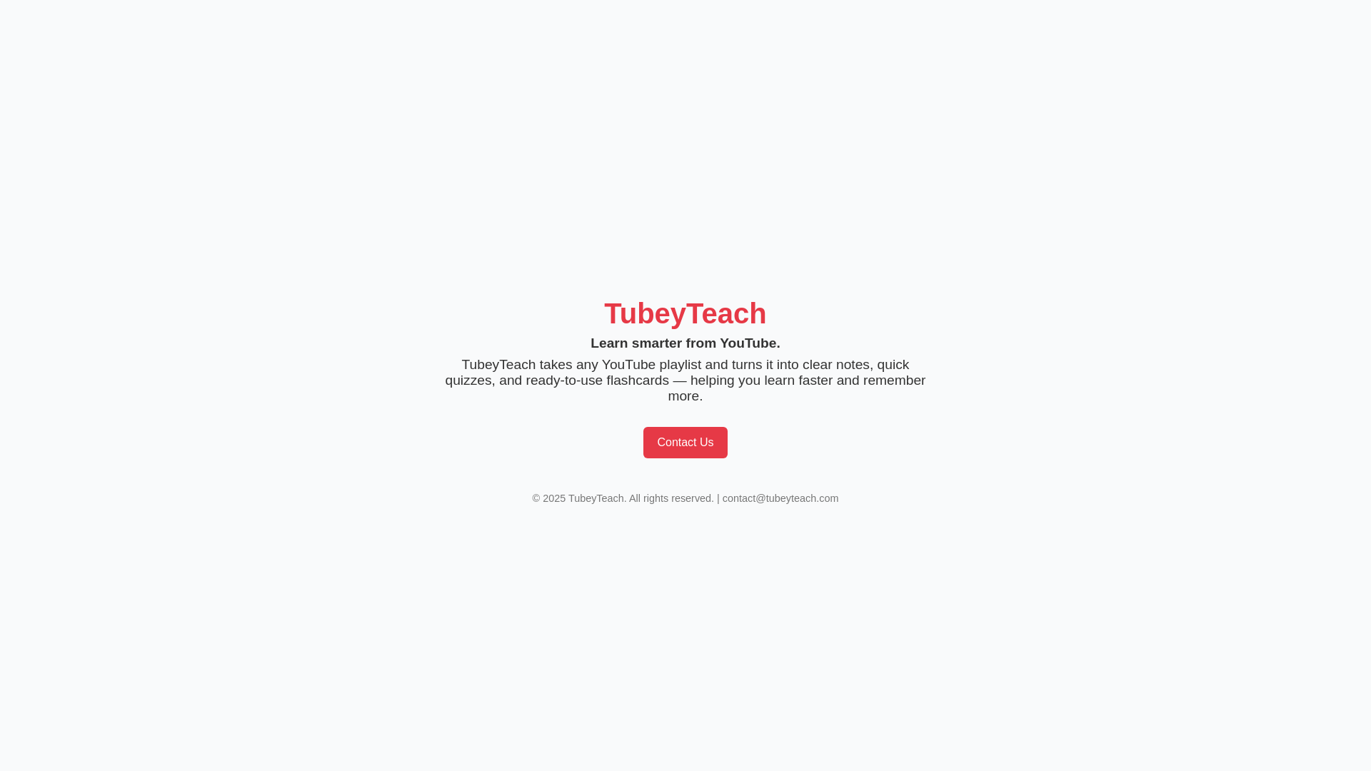 website screenshot of https://tubeyteach.com/