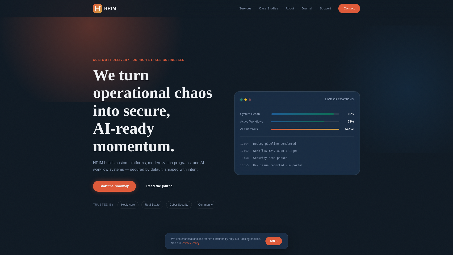 website screenshot of https://hrimtech.pages.dev/