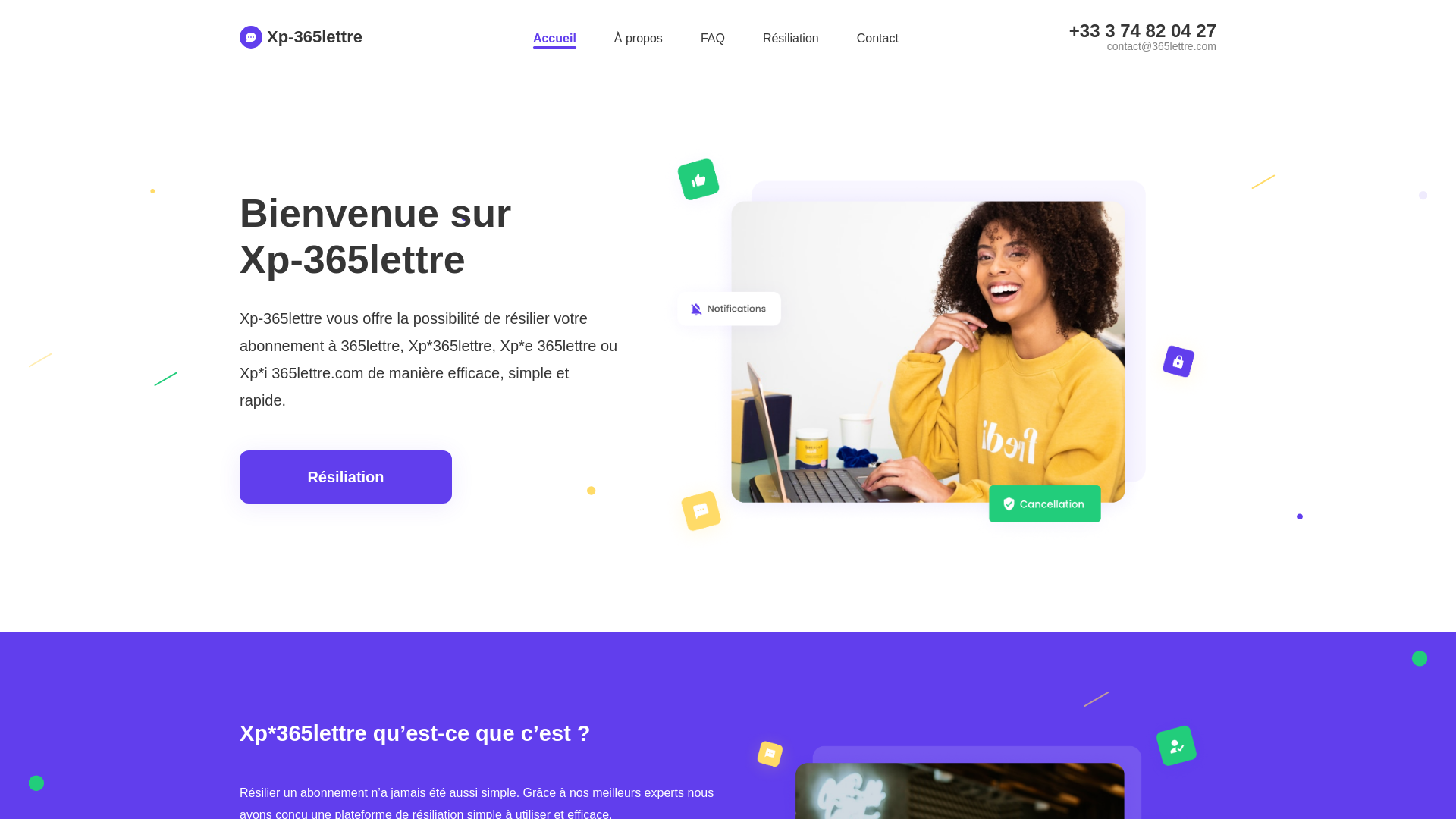 website screenshot of https://xp-365lettre.com