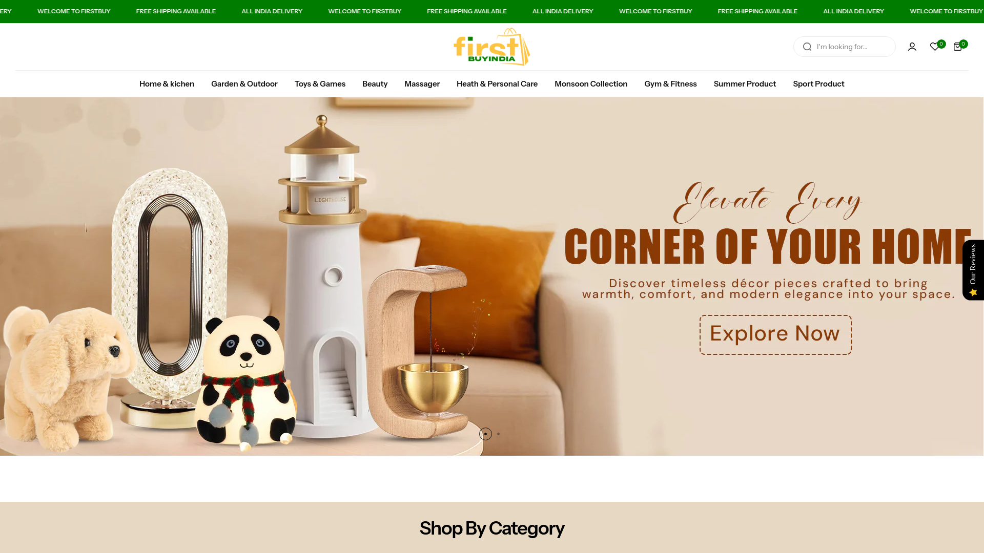 website screenshot of https://firstbuyindia.com