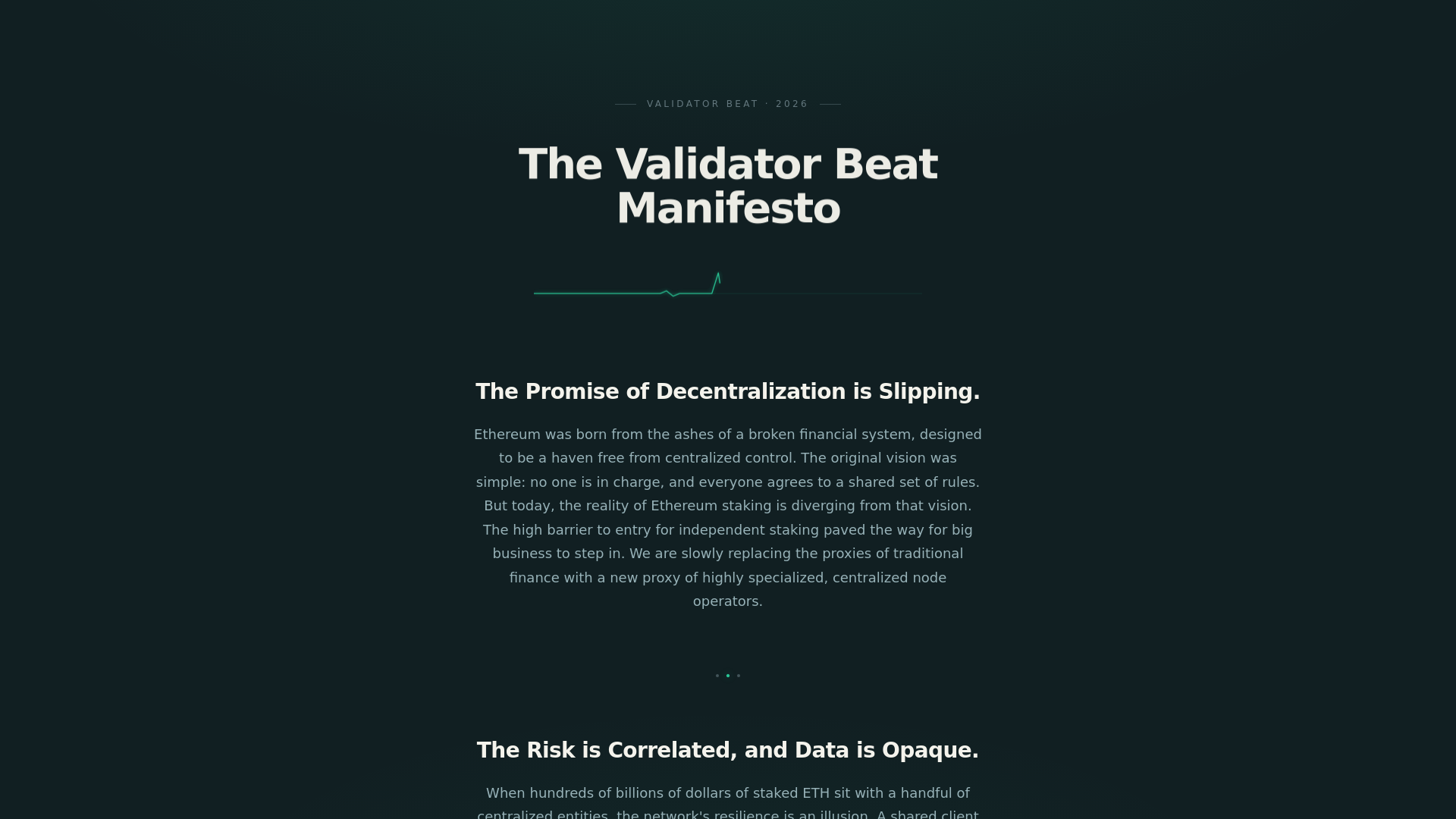 website screenshot of https://validatorbeat.com/