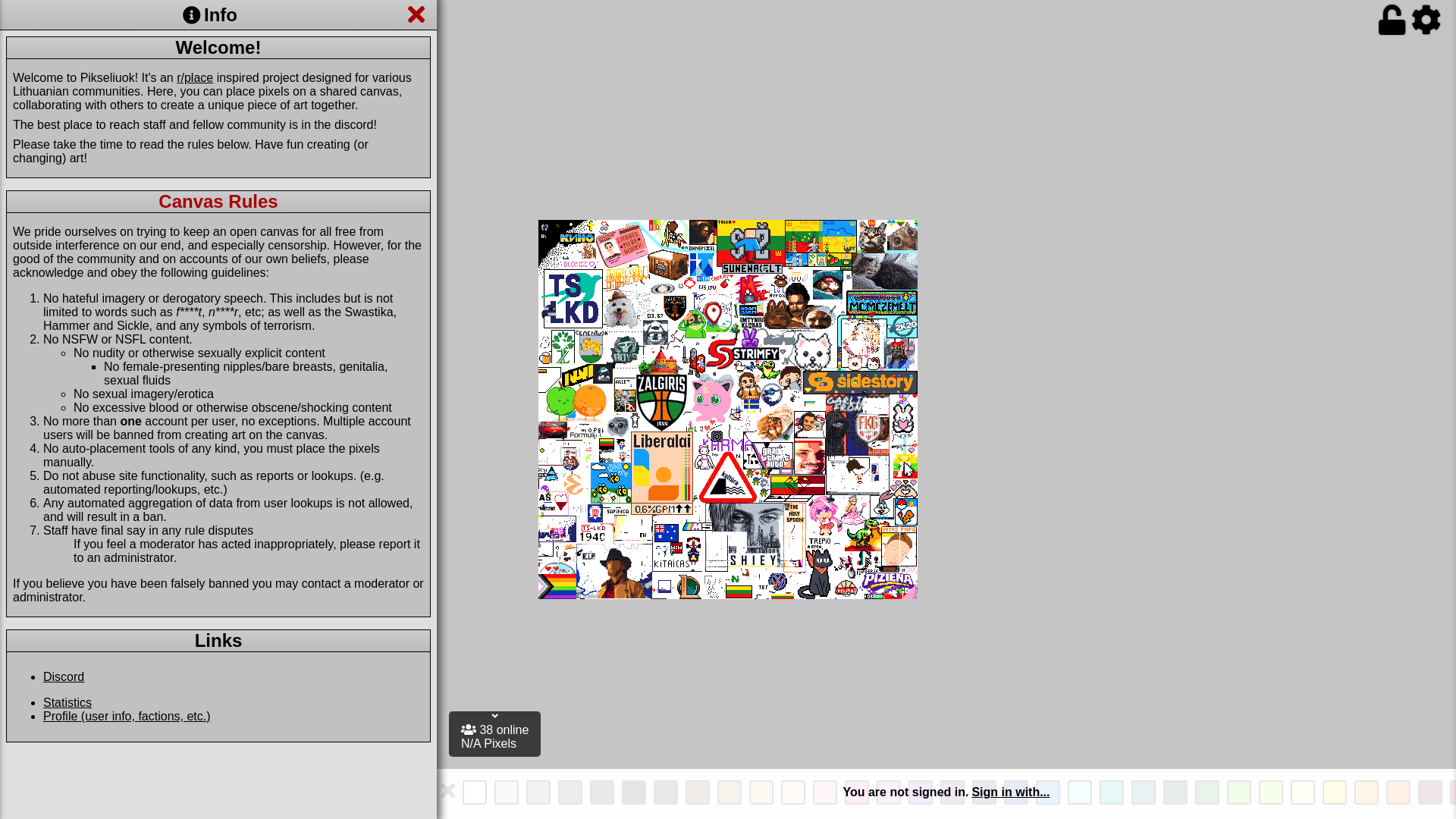 website screenshot of https://www.pikseliuok.lt/