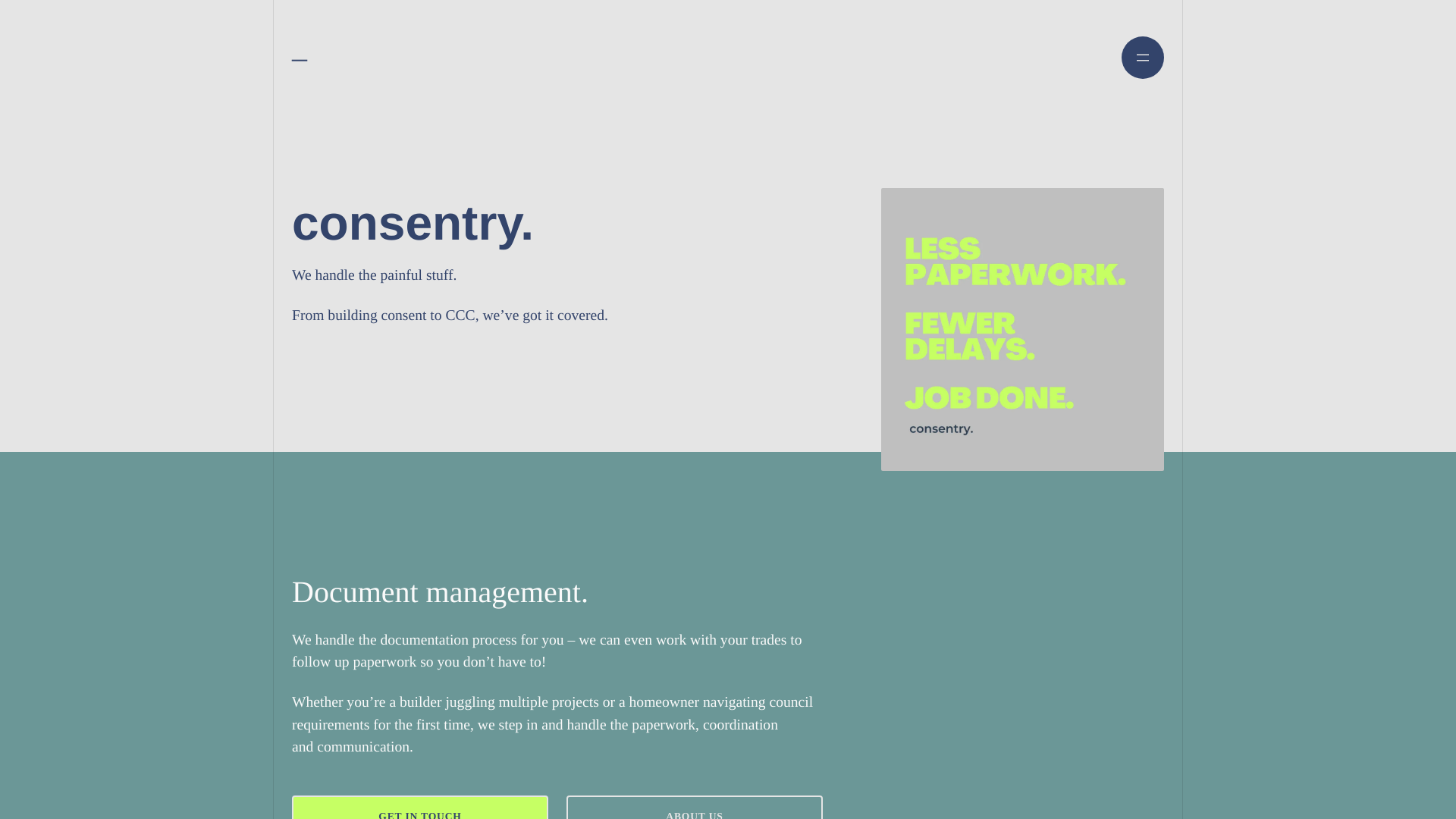 website screenshot of https://consentry.co.nz/