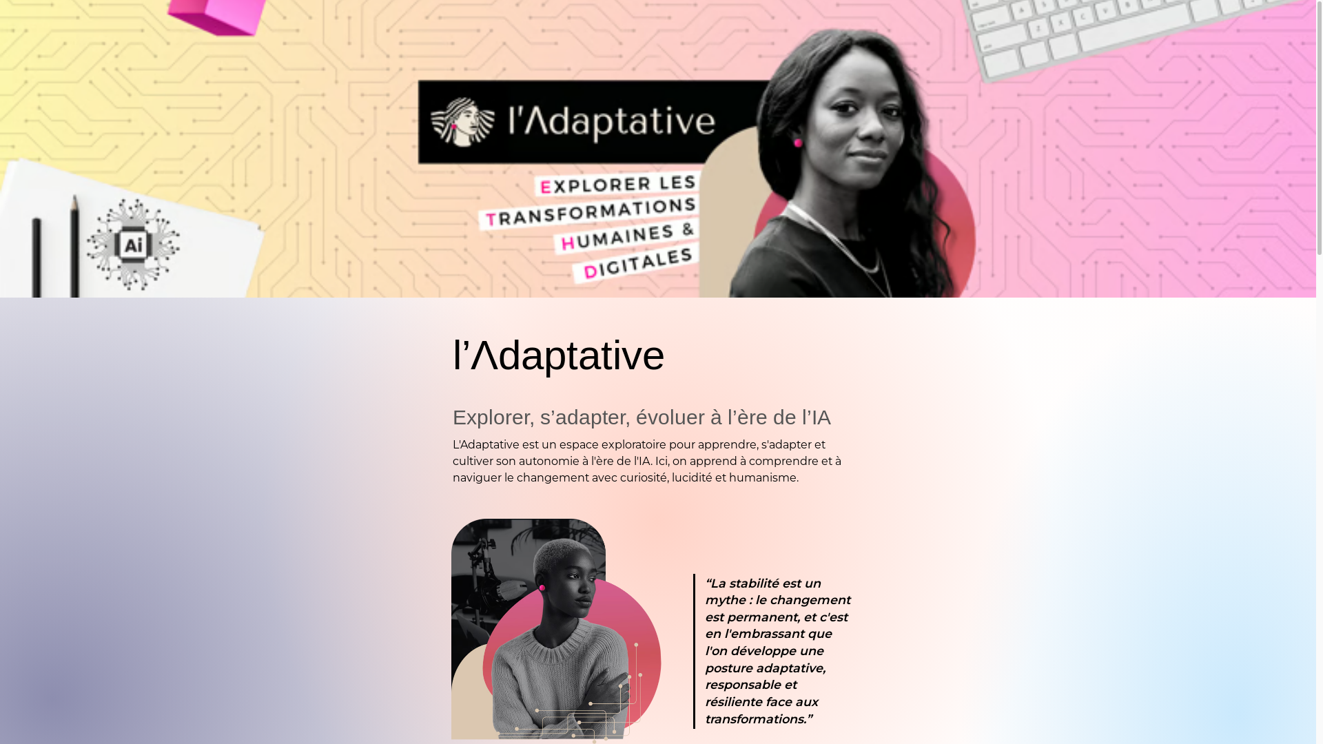 website screenshot of https://ladaptative.com/