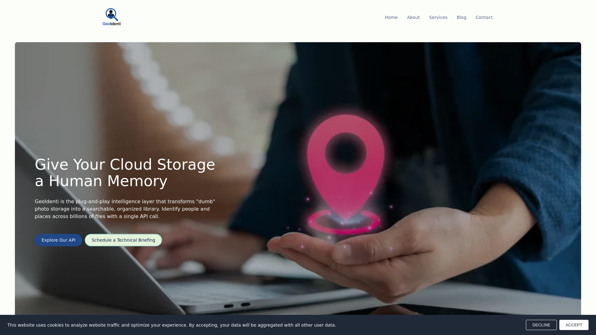 website screenshot of https://geoidenti.shop