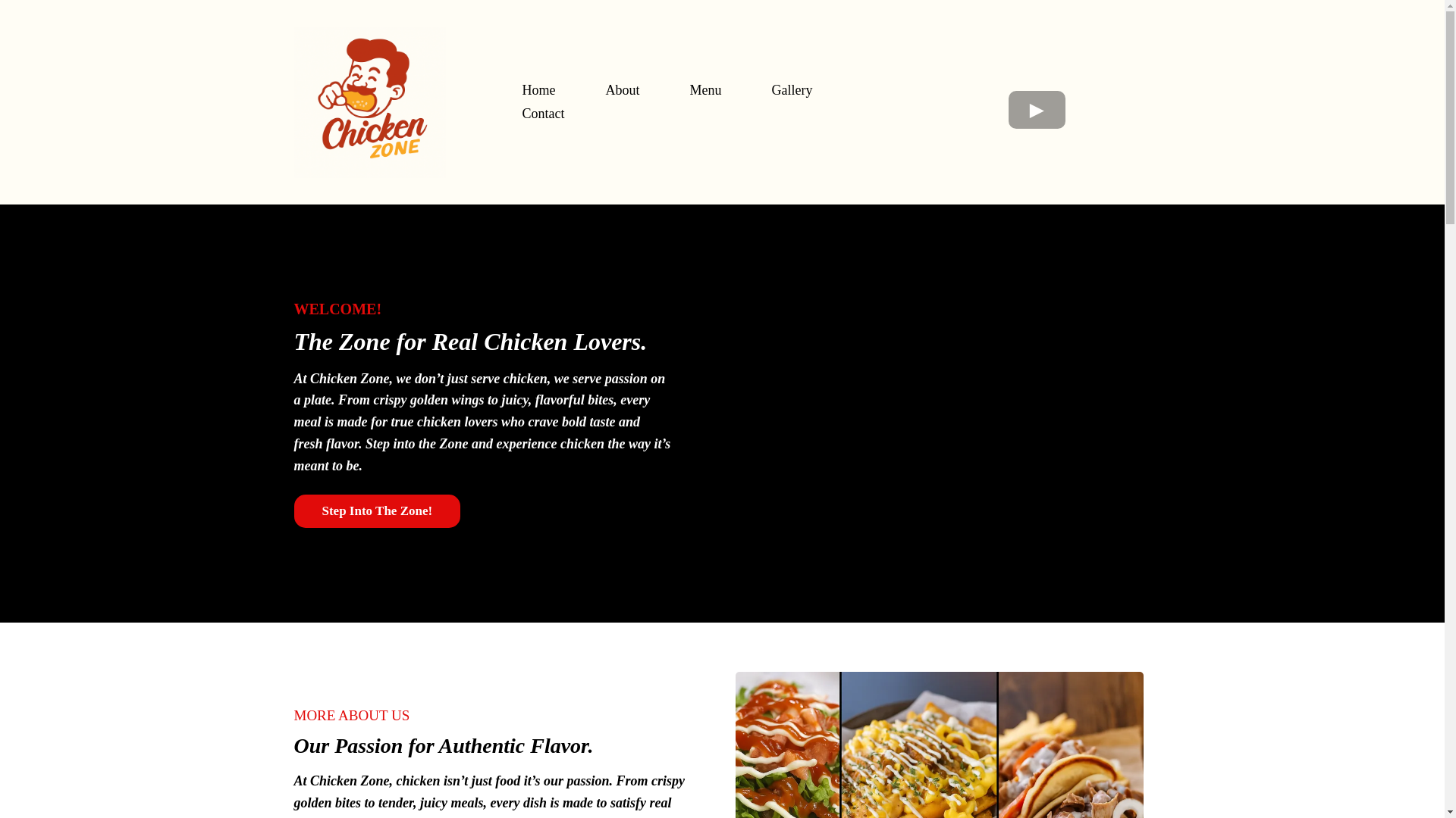 website screenshot of https://chickenzonepa.com/