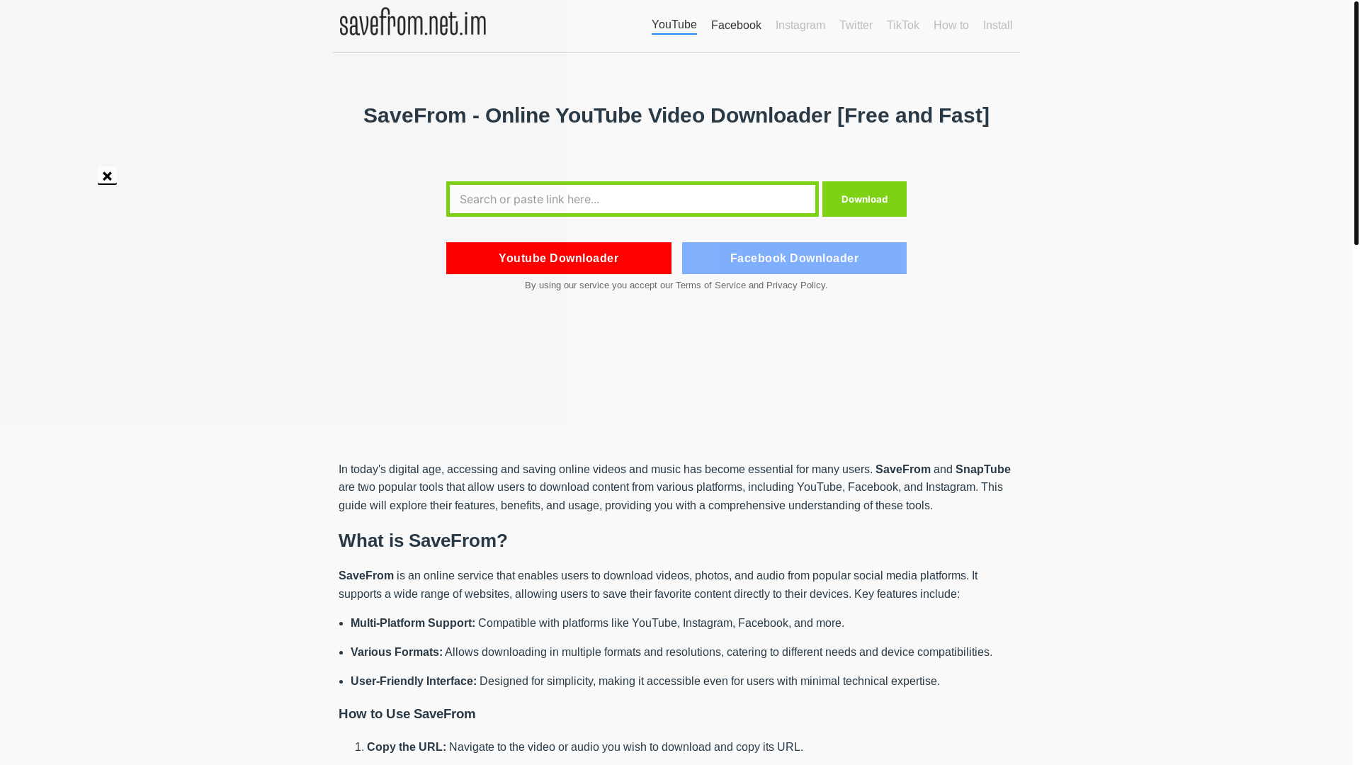 website screenshot of https://savefrom-h2j.pages.dev/
