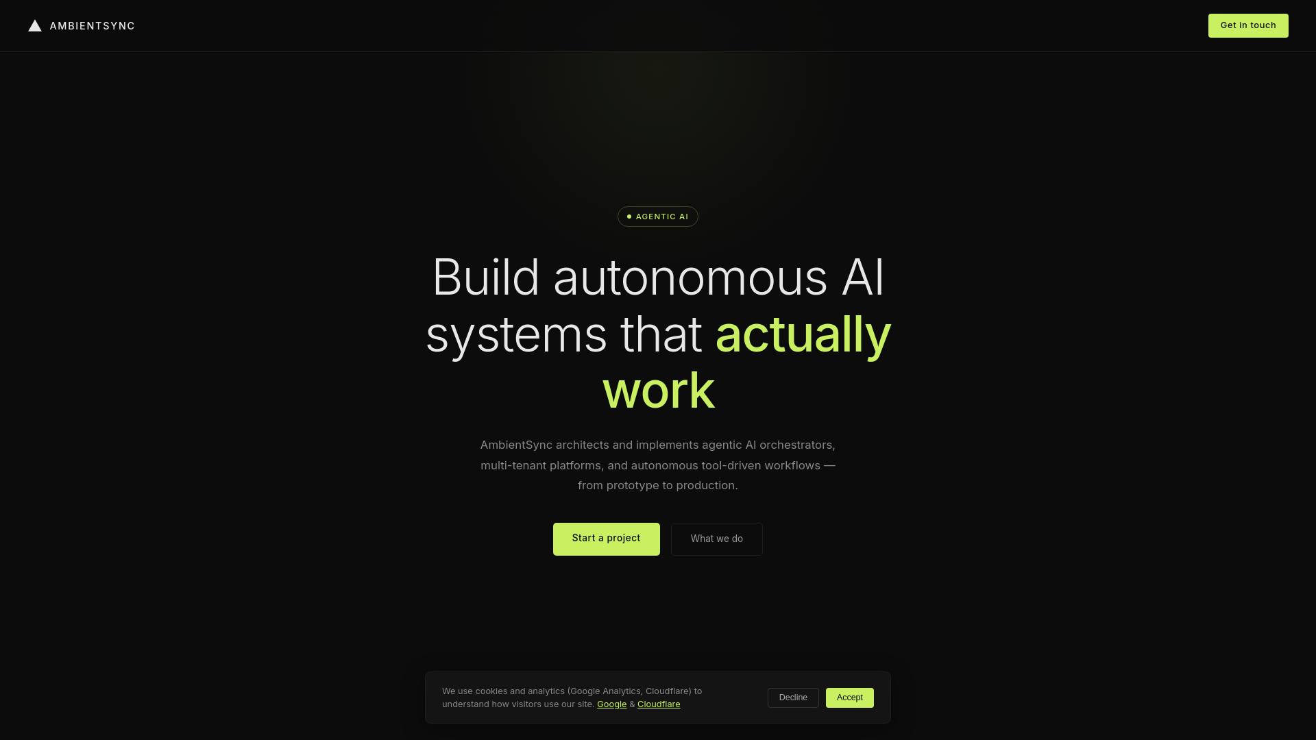 website screenshot of https://ambientsync.com
