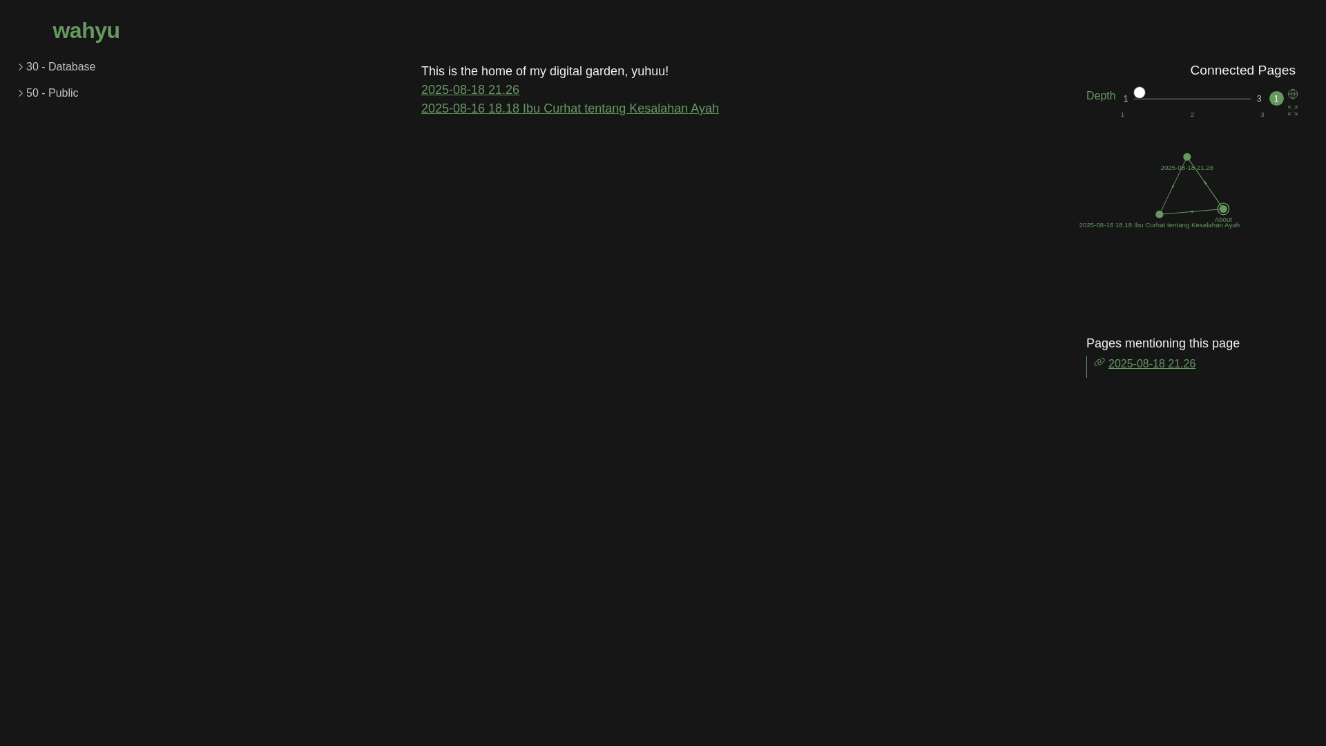 website screenshot of https://wahyusuryaningrat.space/