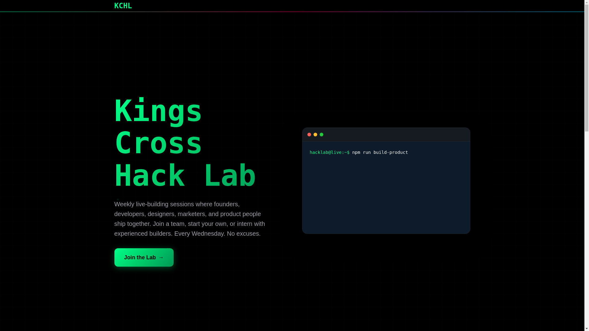 website screenshot of https://kingscrosshacklab.pages.dev/