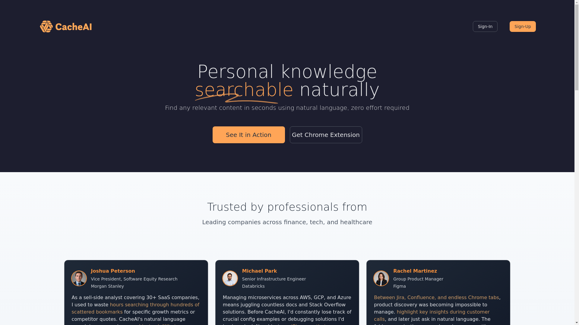 website screenshot of https://cacheai-pages.pages.dev/