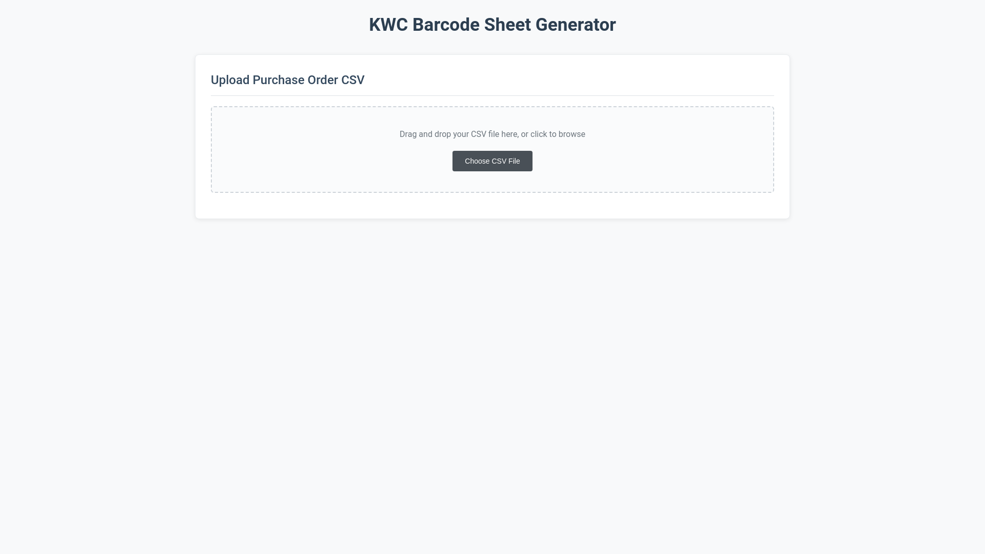 website screenshot of https://kwcbarcodes.pages.dev/