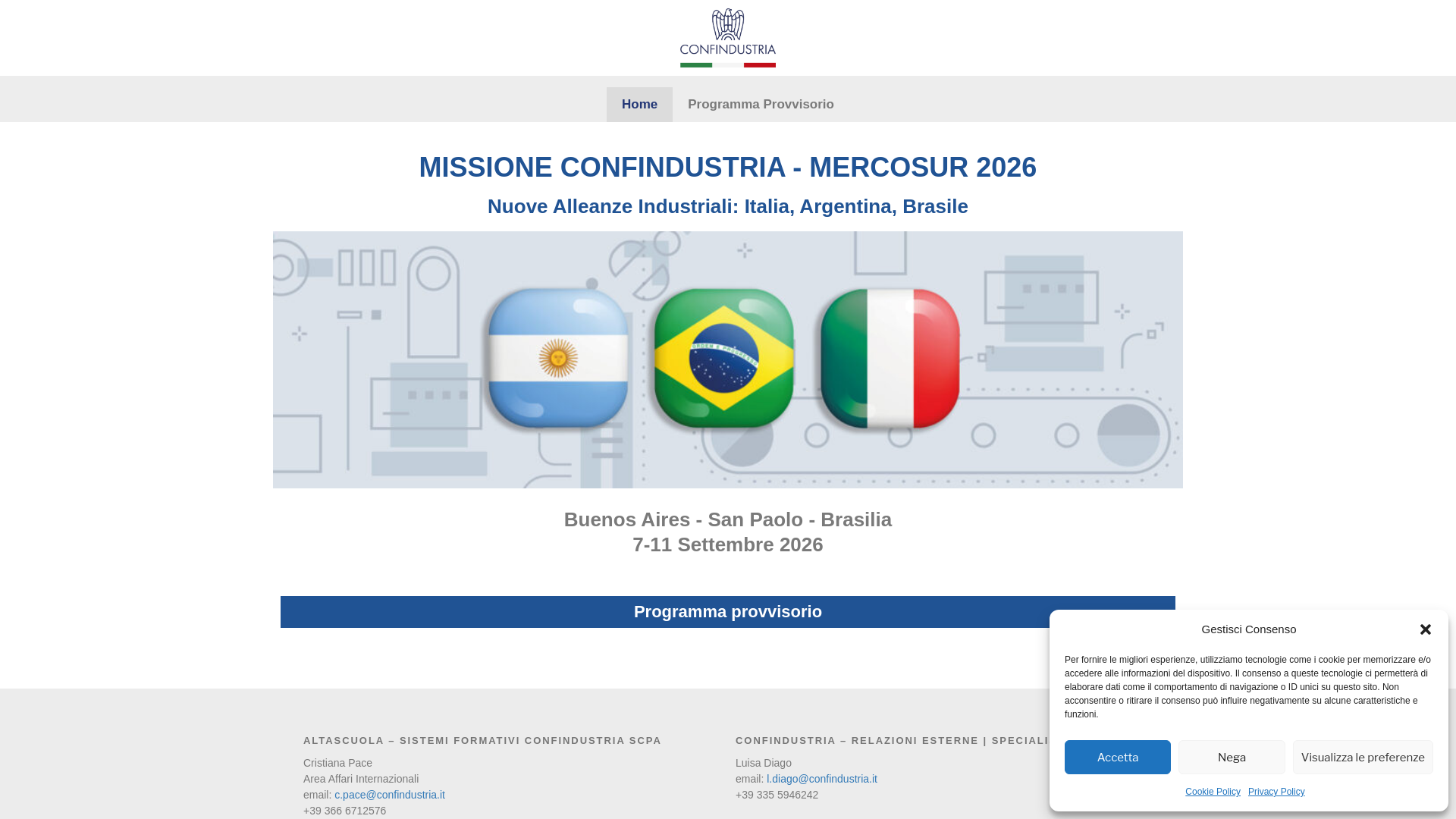 website screenshot of https://missioneconfindustria.com/