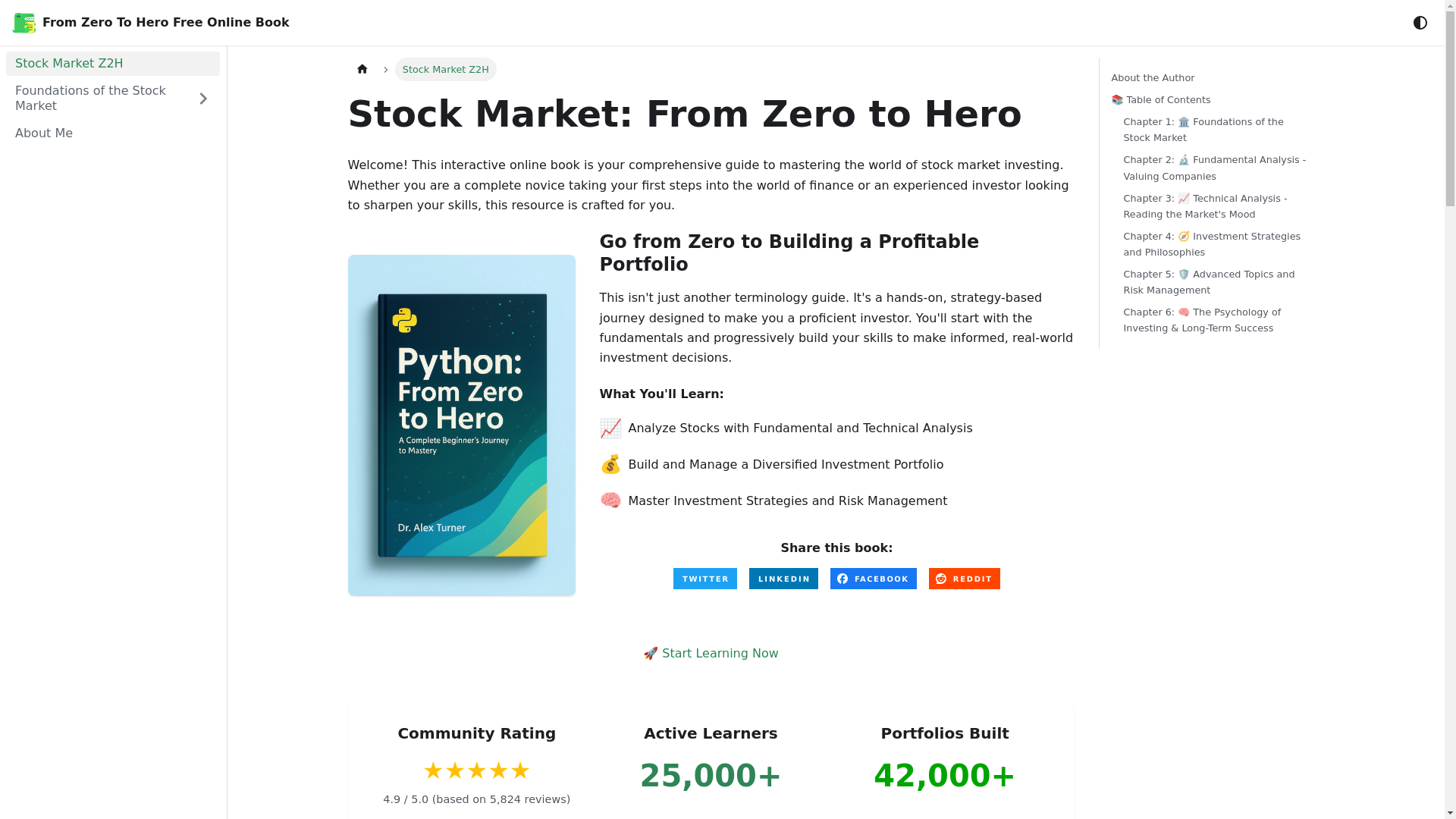 website screenshot of https://stock-market-zero-to-hero.pages.dev/