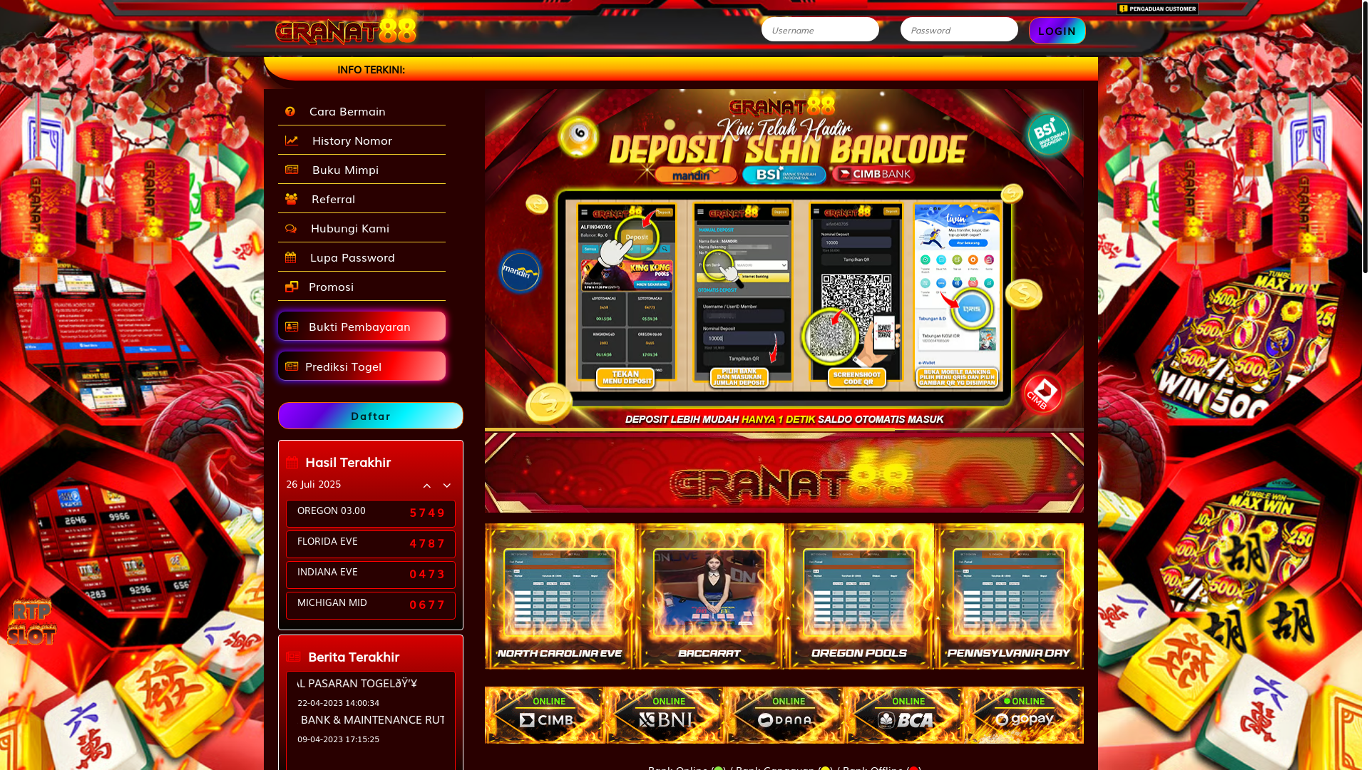 website screenshot of https://yahoo-granat88.online/