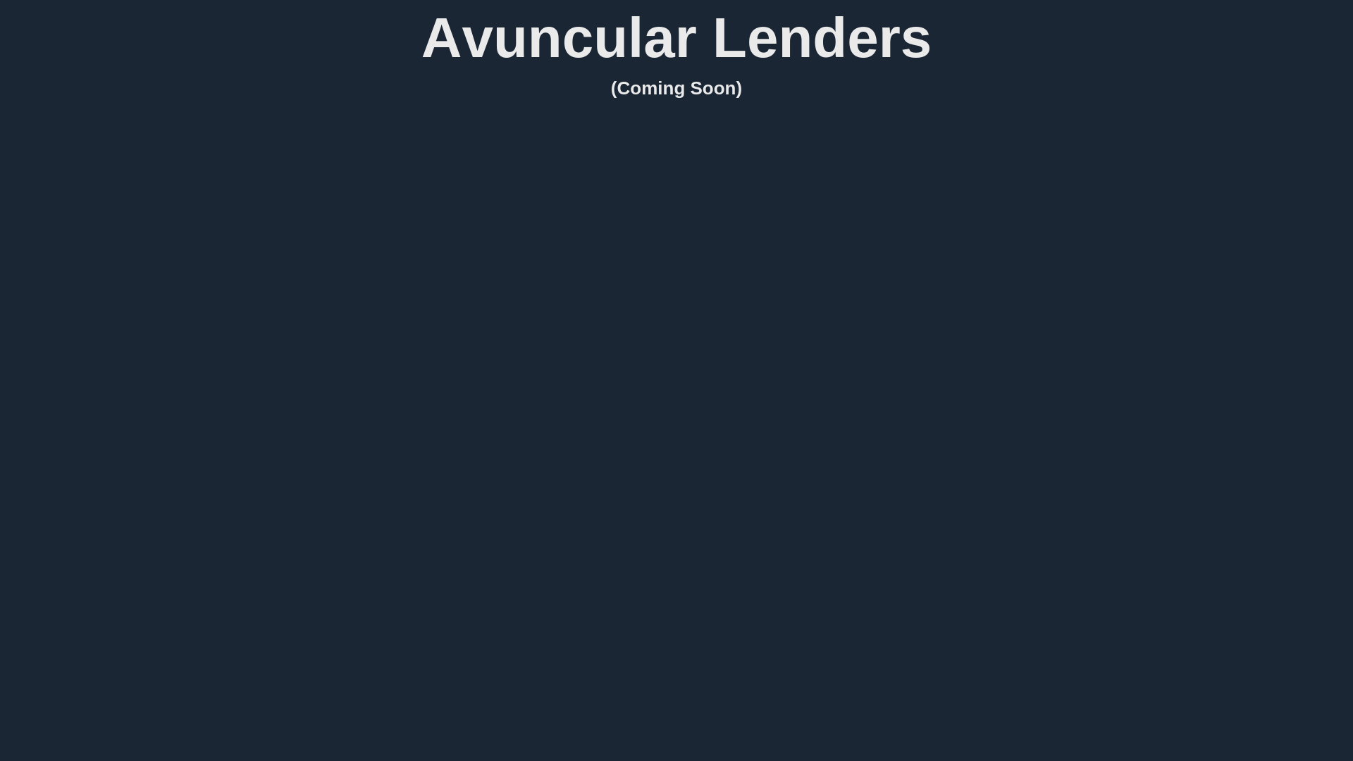 website screenshot of https://avuncularlenders.com/