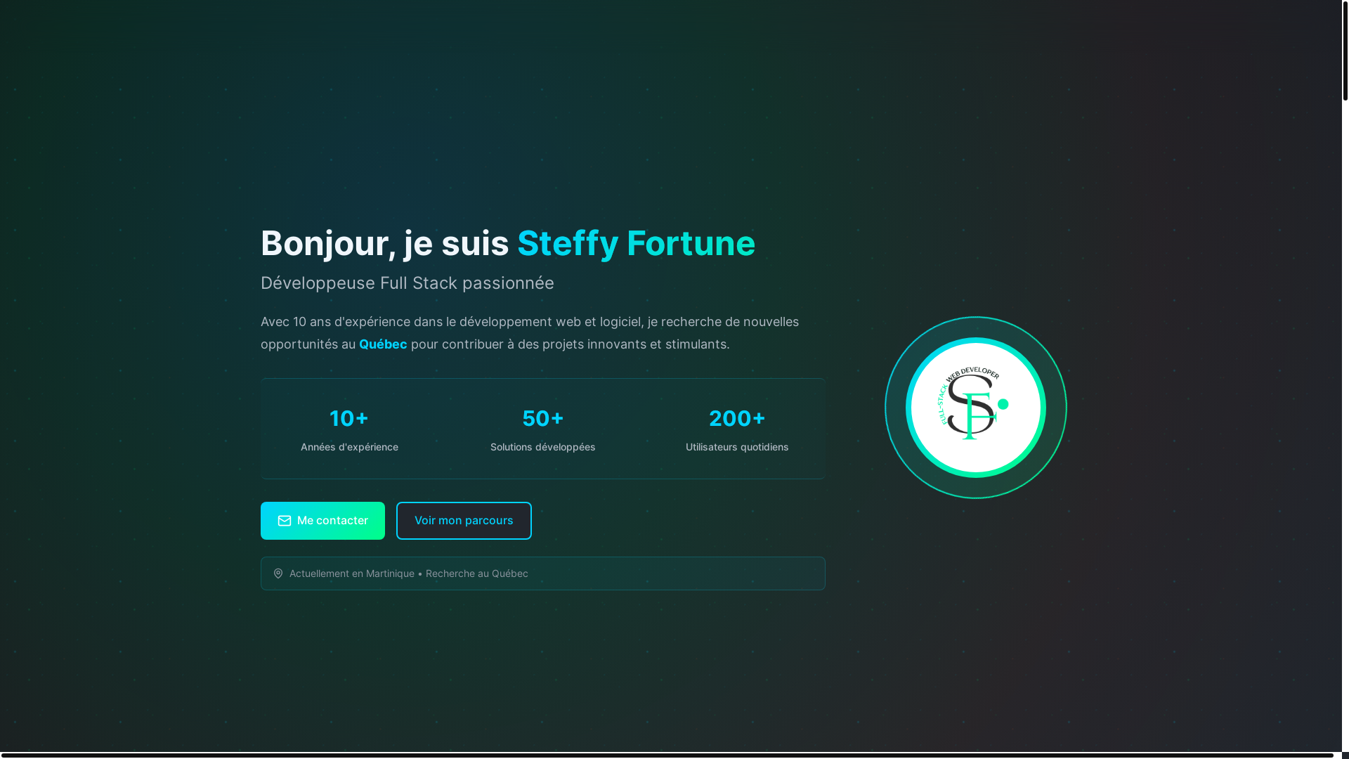 website screenshot of https://steffyfortune.com/