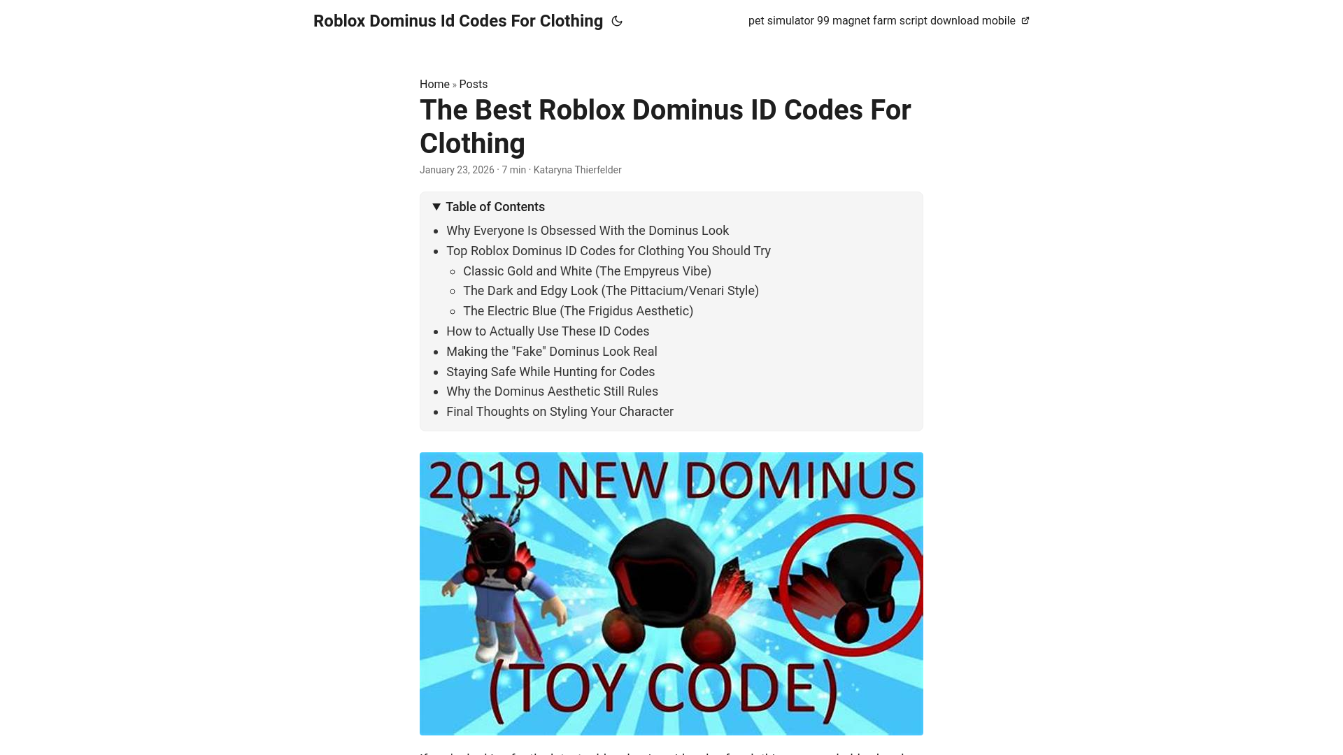 website screenshot of https://roblox-dominus-id-codes-for-clothing.pages.dev/