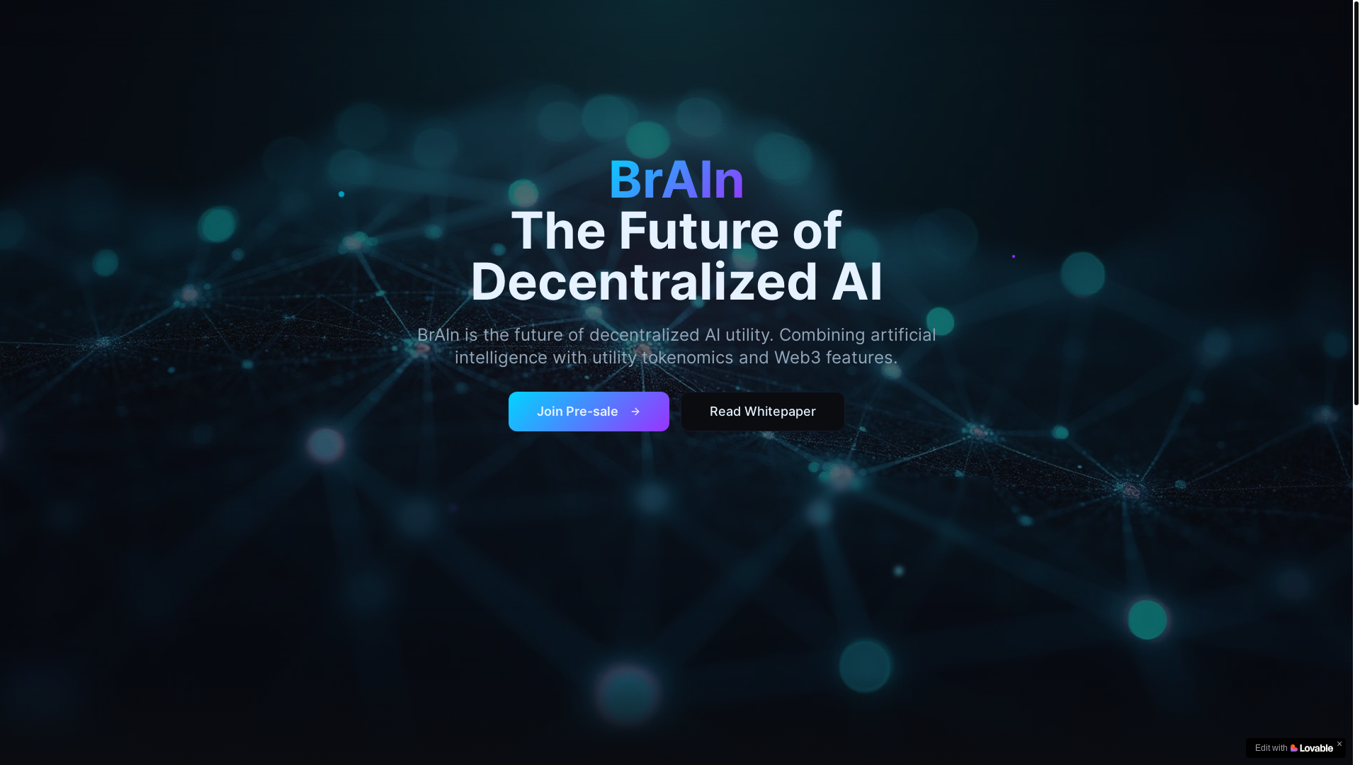 website screenshot of https://brain-a-i.com/