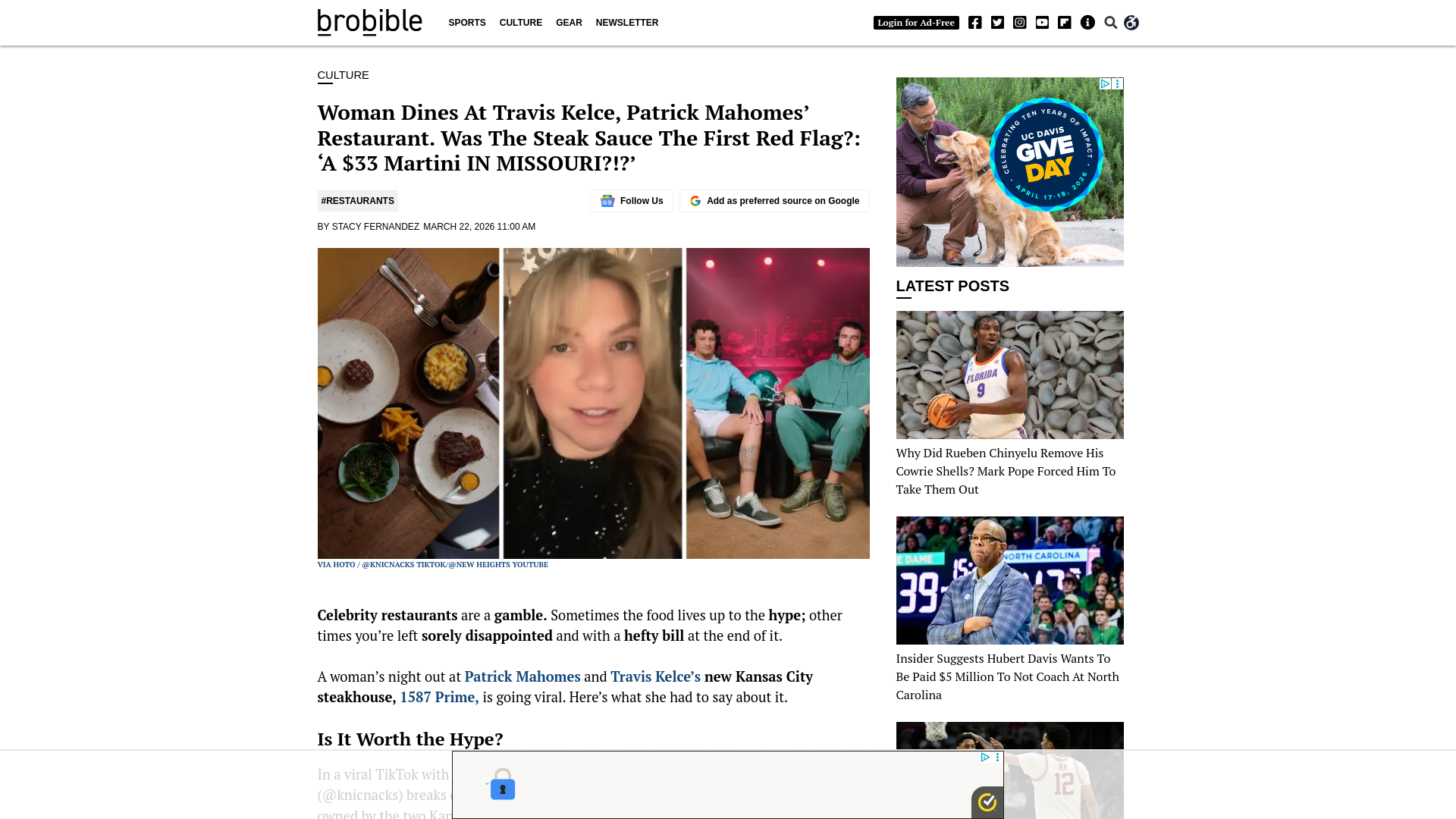 website screenshot of https://brobible.com/culture/article/1587-prime-travis-kelce-patrick-mahomes-restaurant/