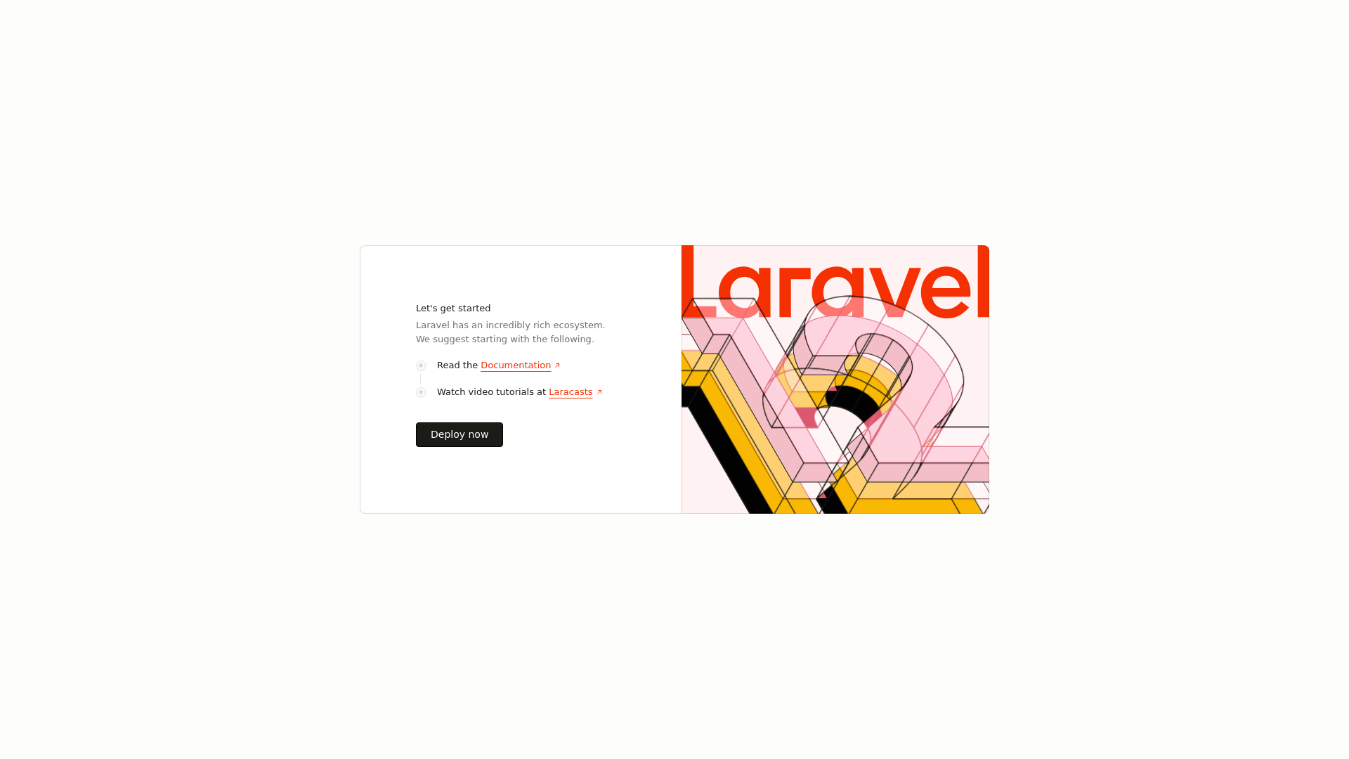 website screenshot of https://laravel-90yjo.sevalla.app
