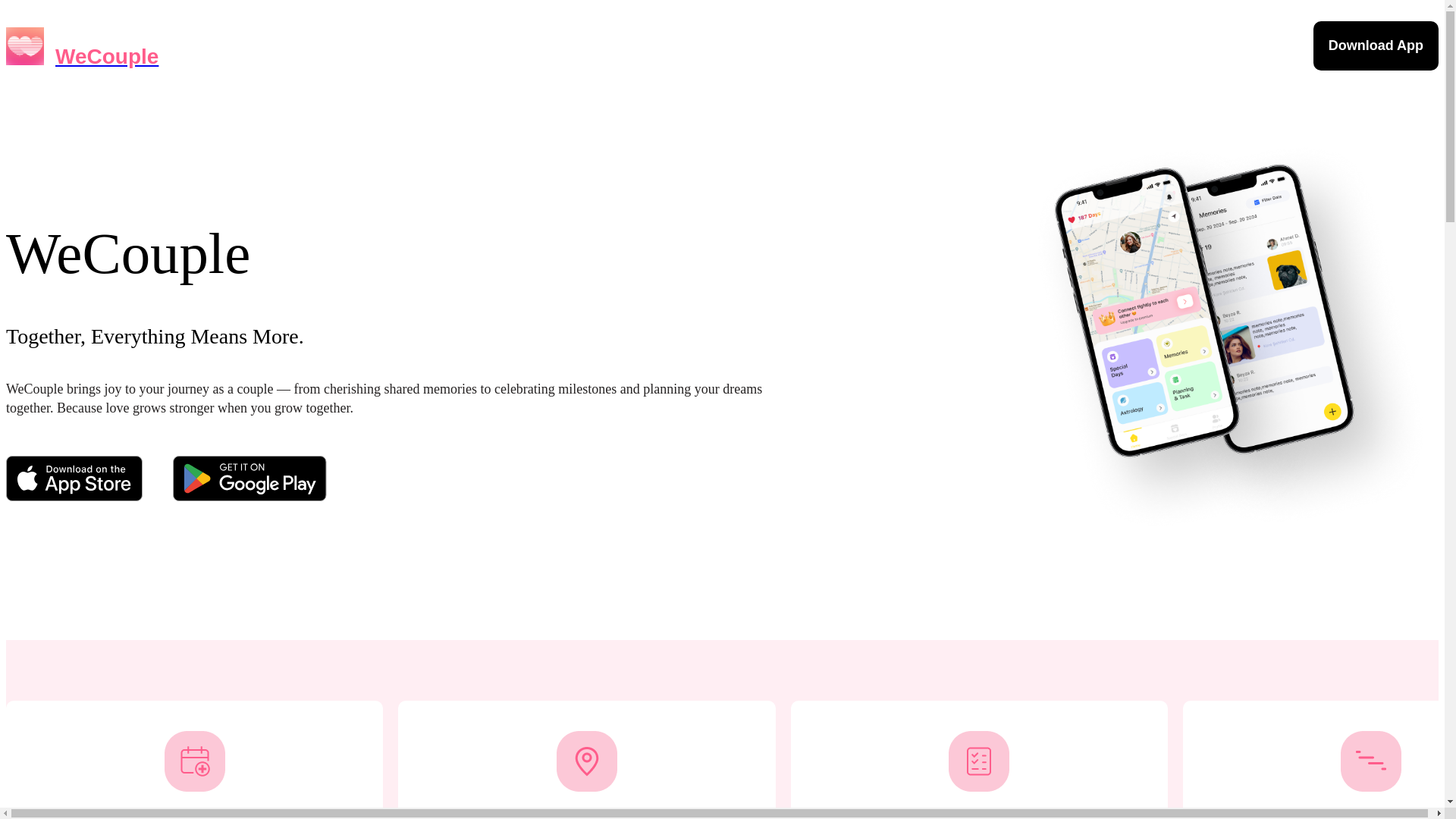 website screenshot of https://wecouple-landing.pages.dev/