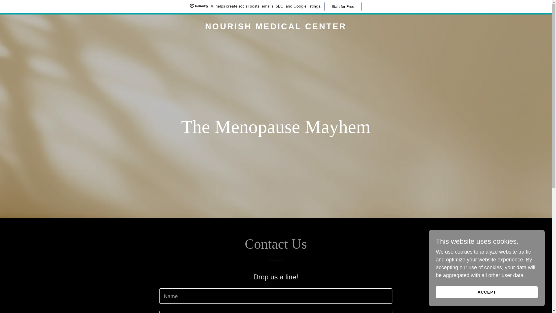 website screenshot of https://themenopausemayhem.com/