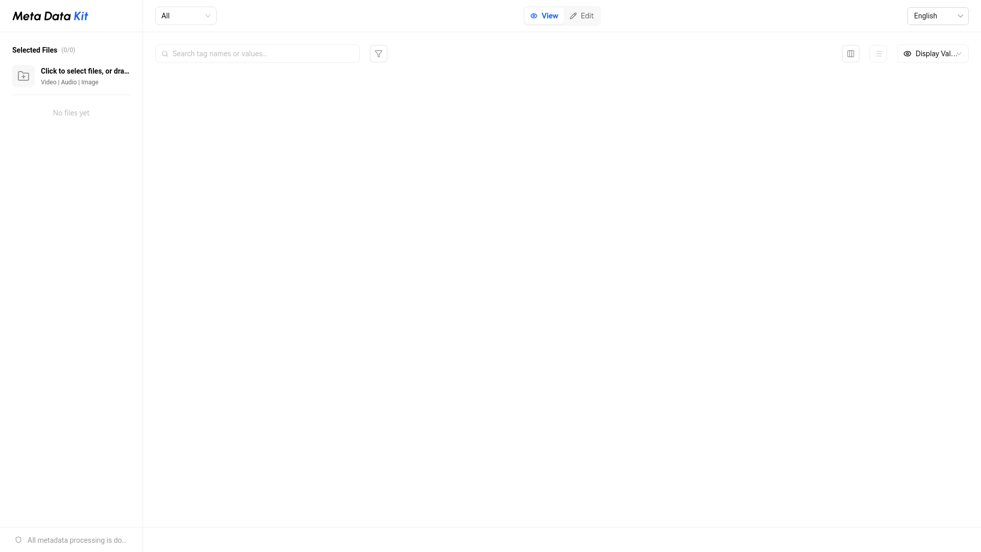 website screenshot of https://metadatakit.com/metadata
