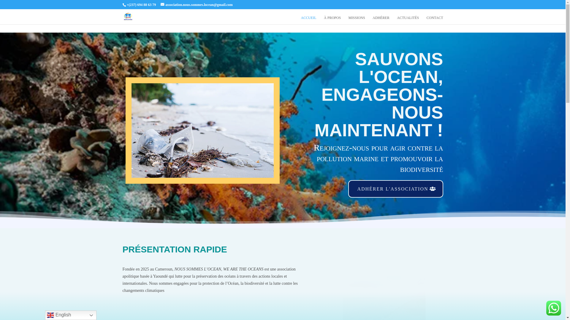 website screenshot of https://association-noussommeslocean.org/