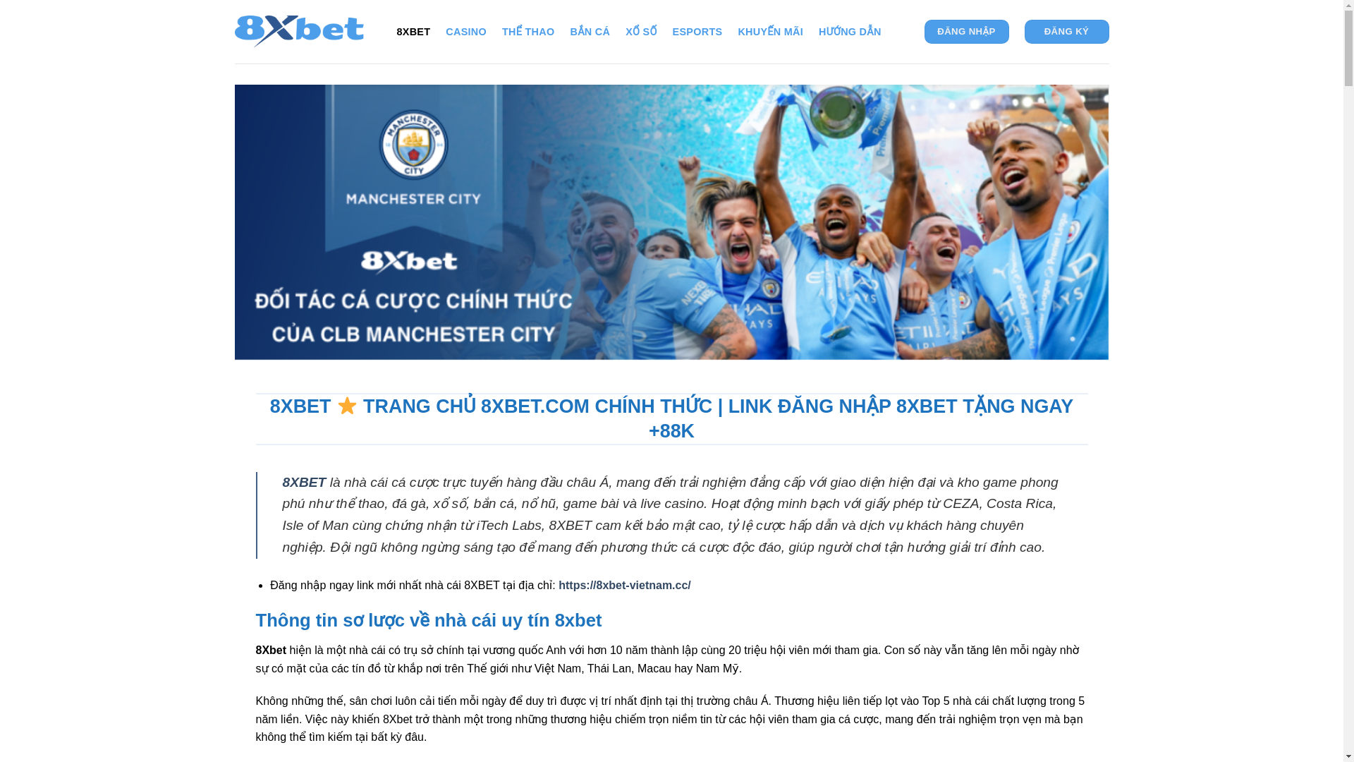 website screenshot of https://8xbet-vietnam.cc/