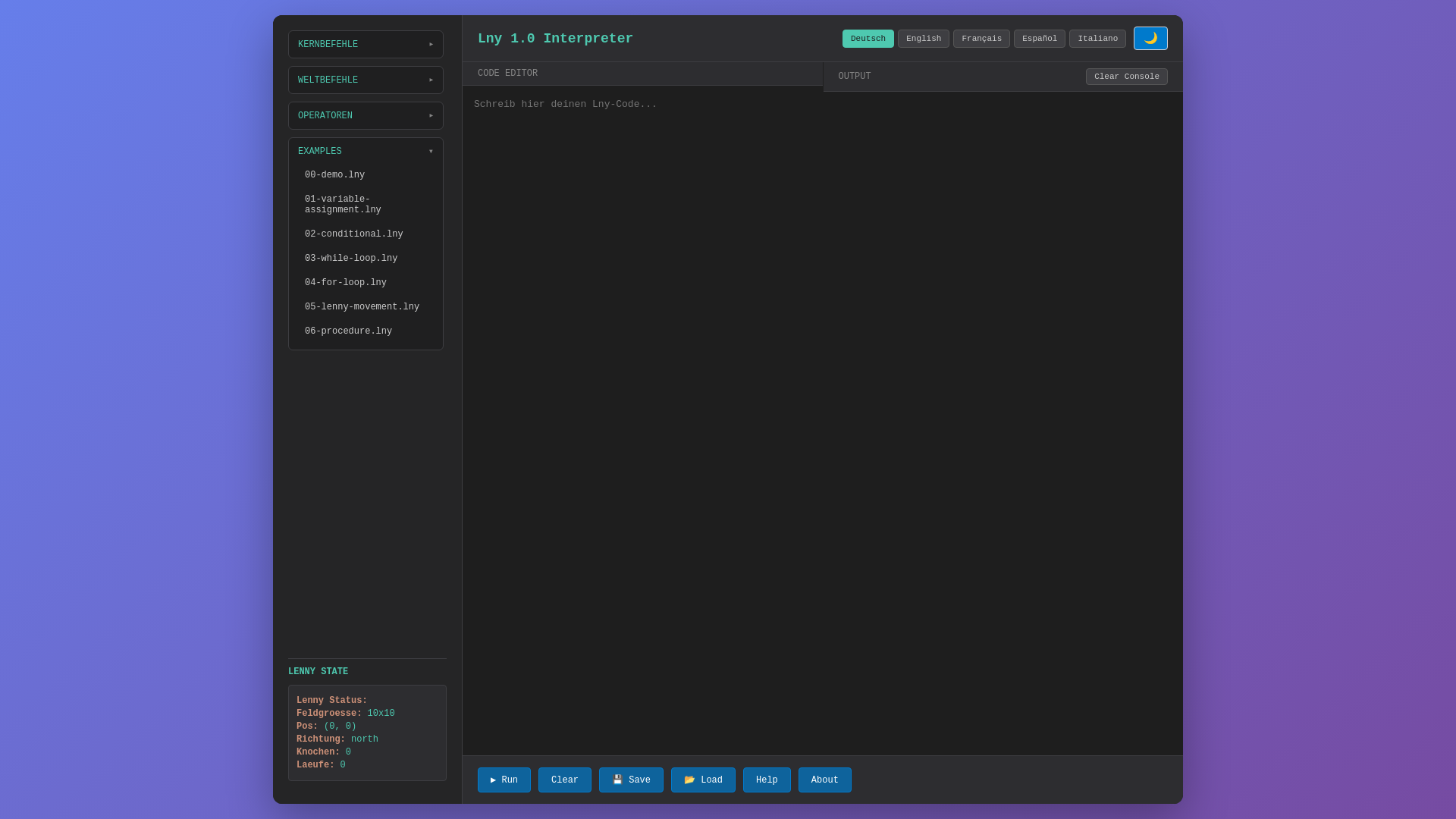 website screenshot of https://lenny-code.org/