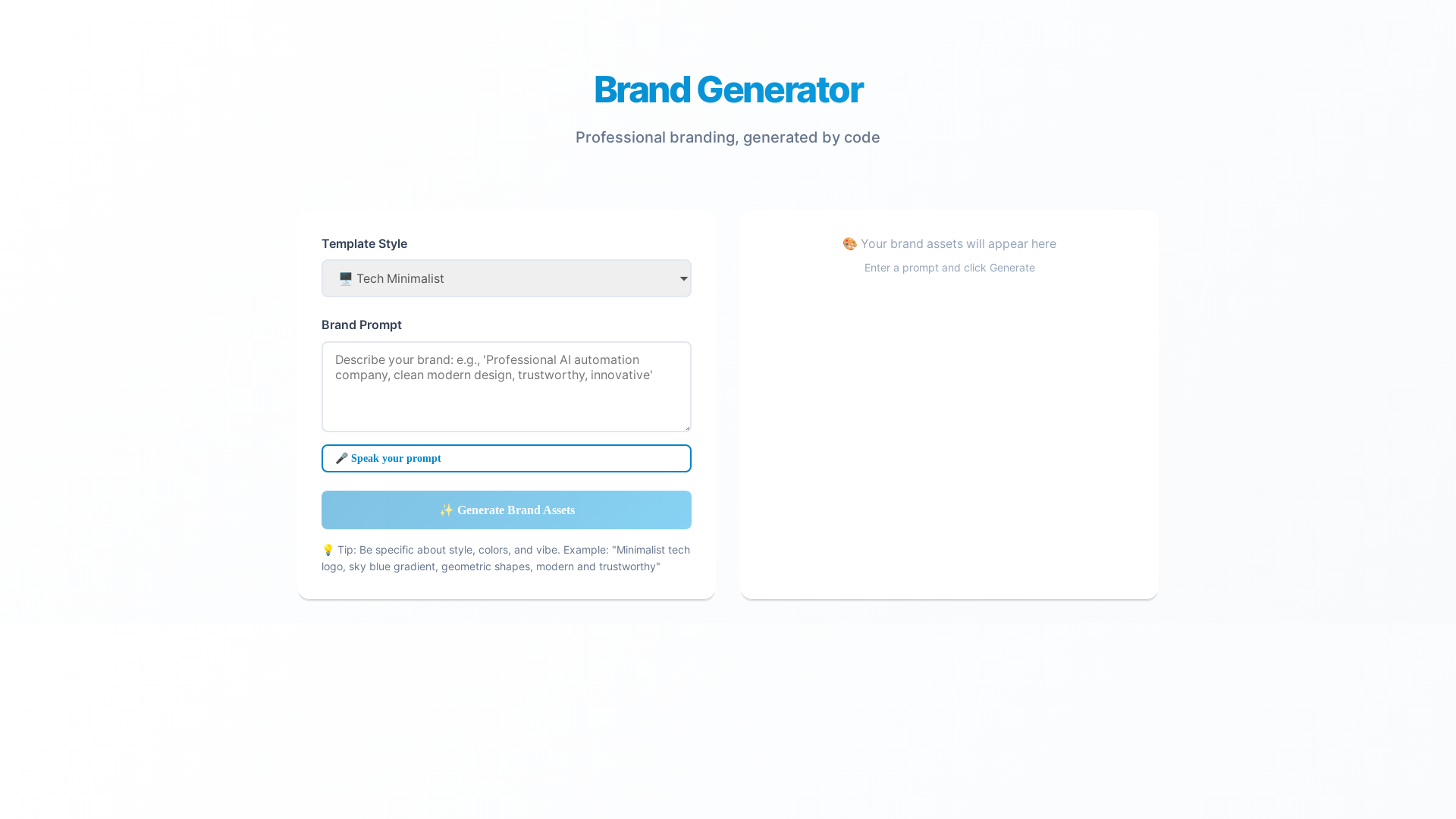 website screenshot of https://brand-generator-24c.pages.dev/