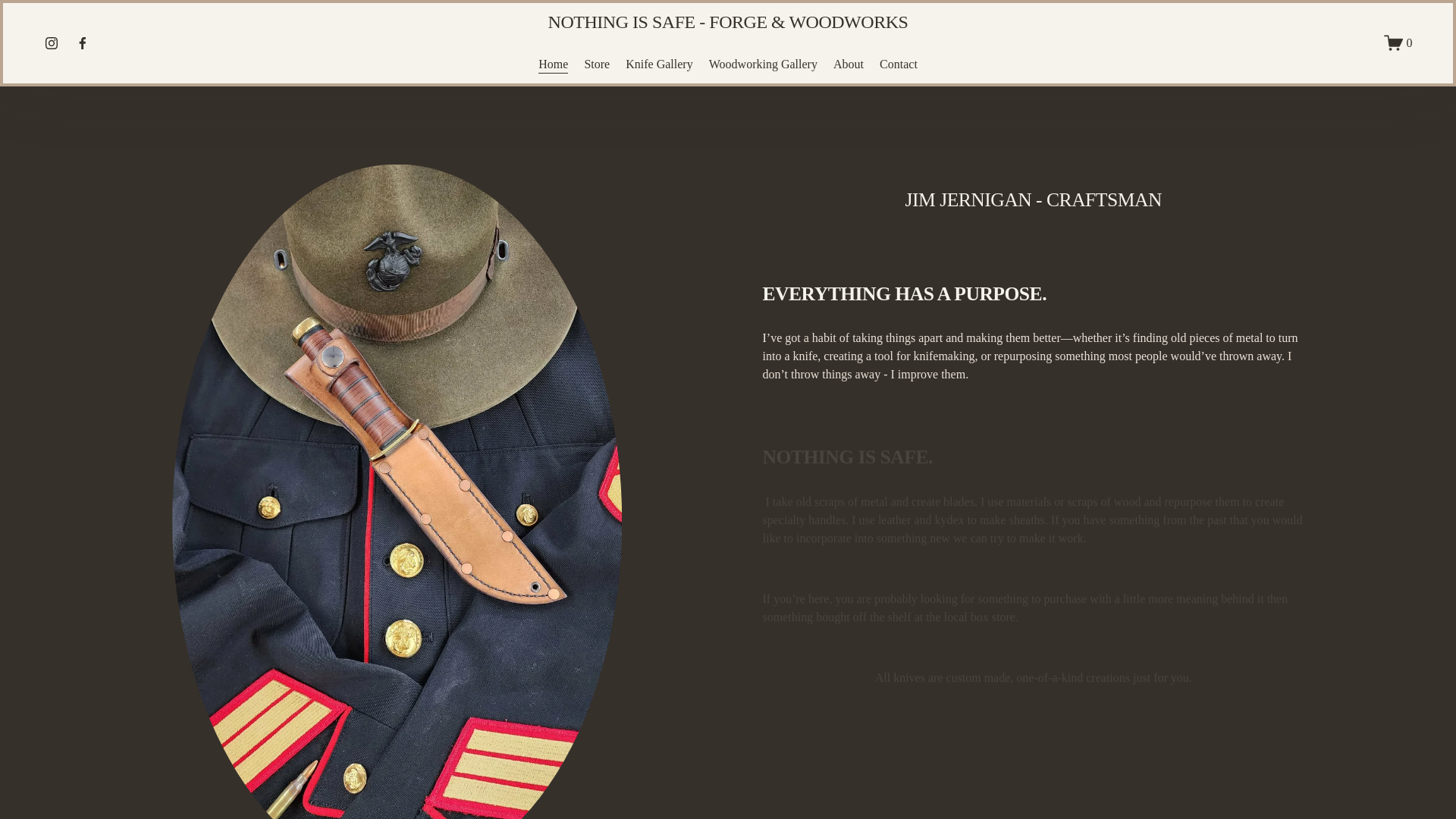 website screenshot of https://nothingissafeforge.com/