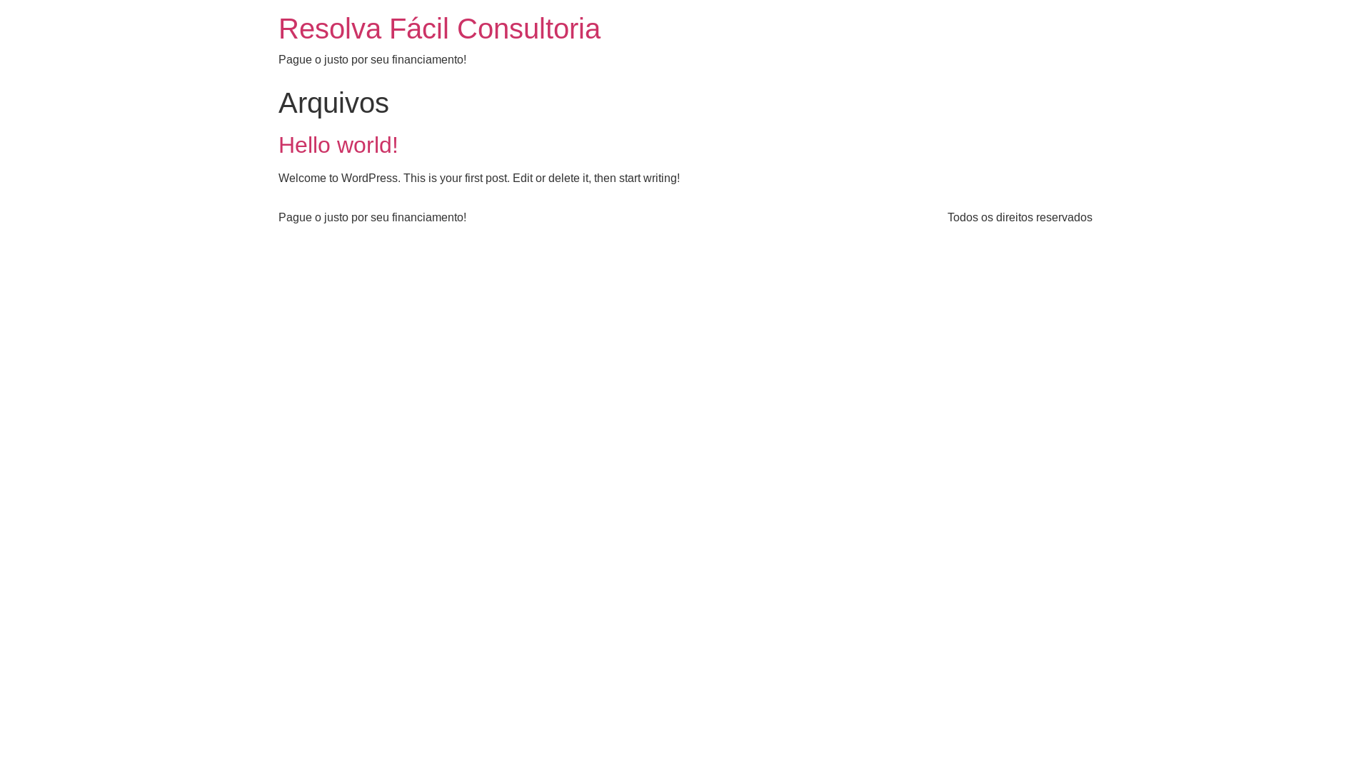 website screenshot of https://resolvafacilconsultoria.com.br/