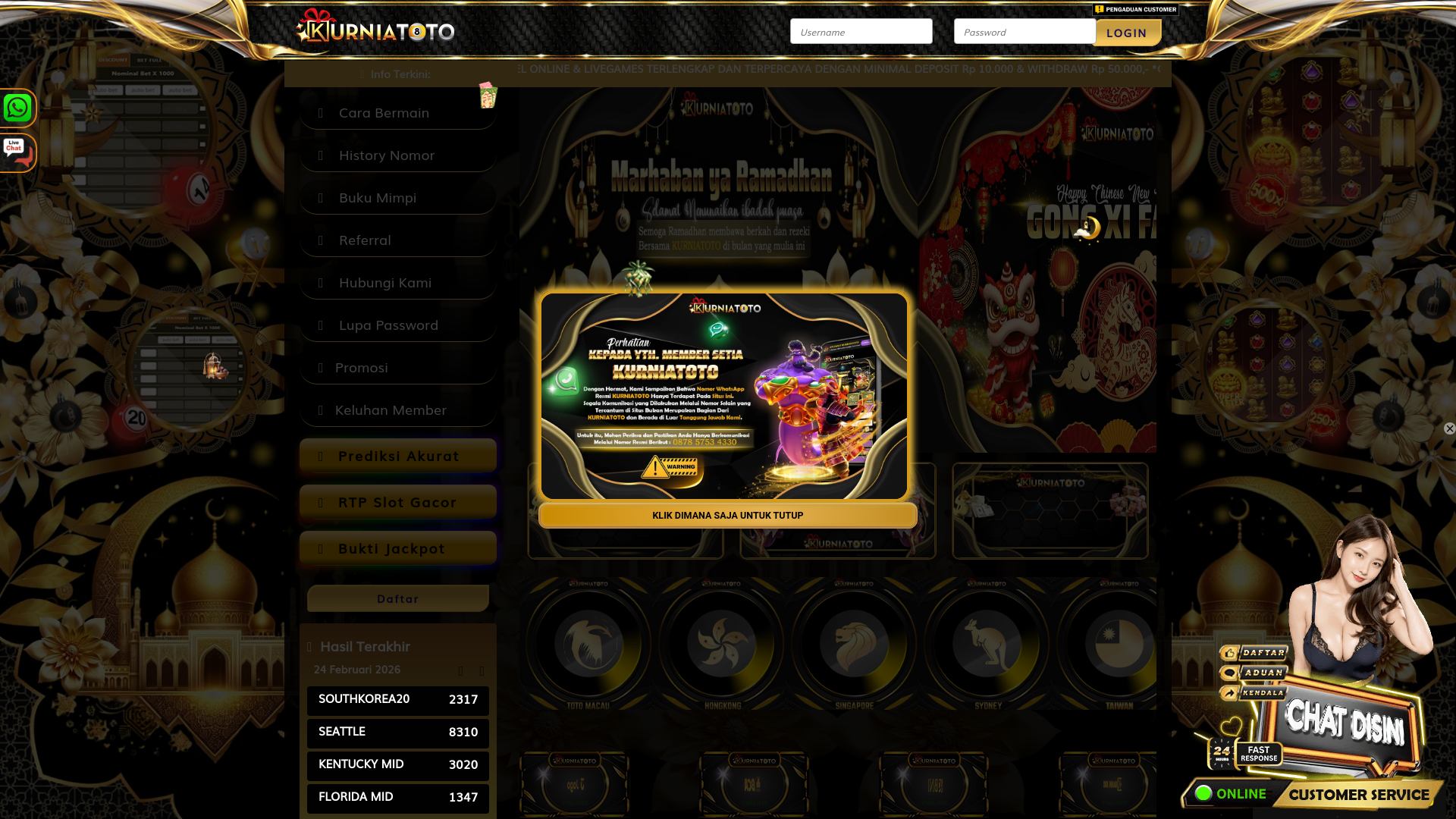 website screenshot of https://kurniamacam.com/