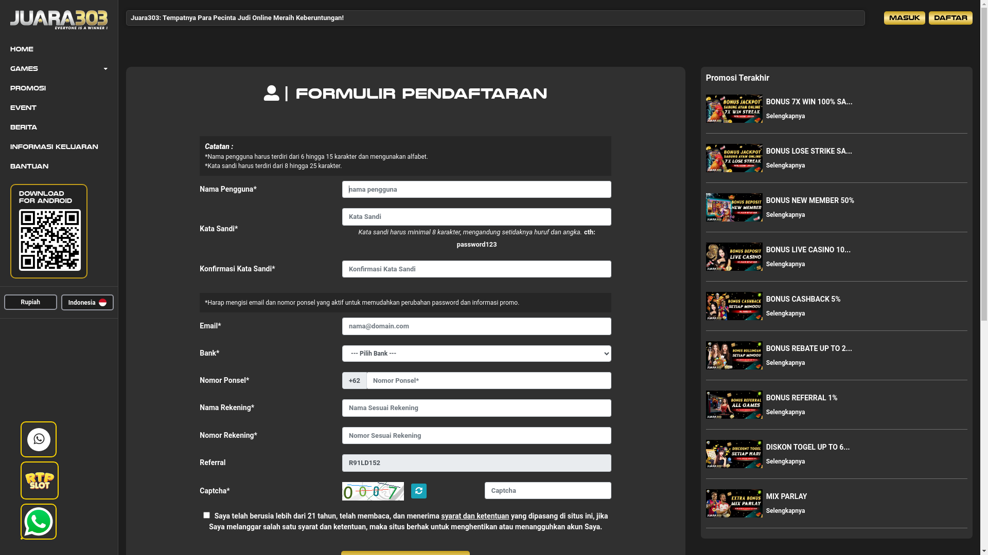 website screenshot of https://juarahd.pages.dev/