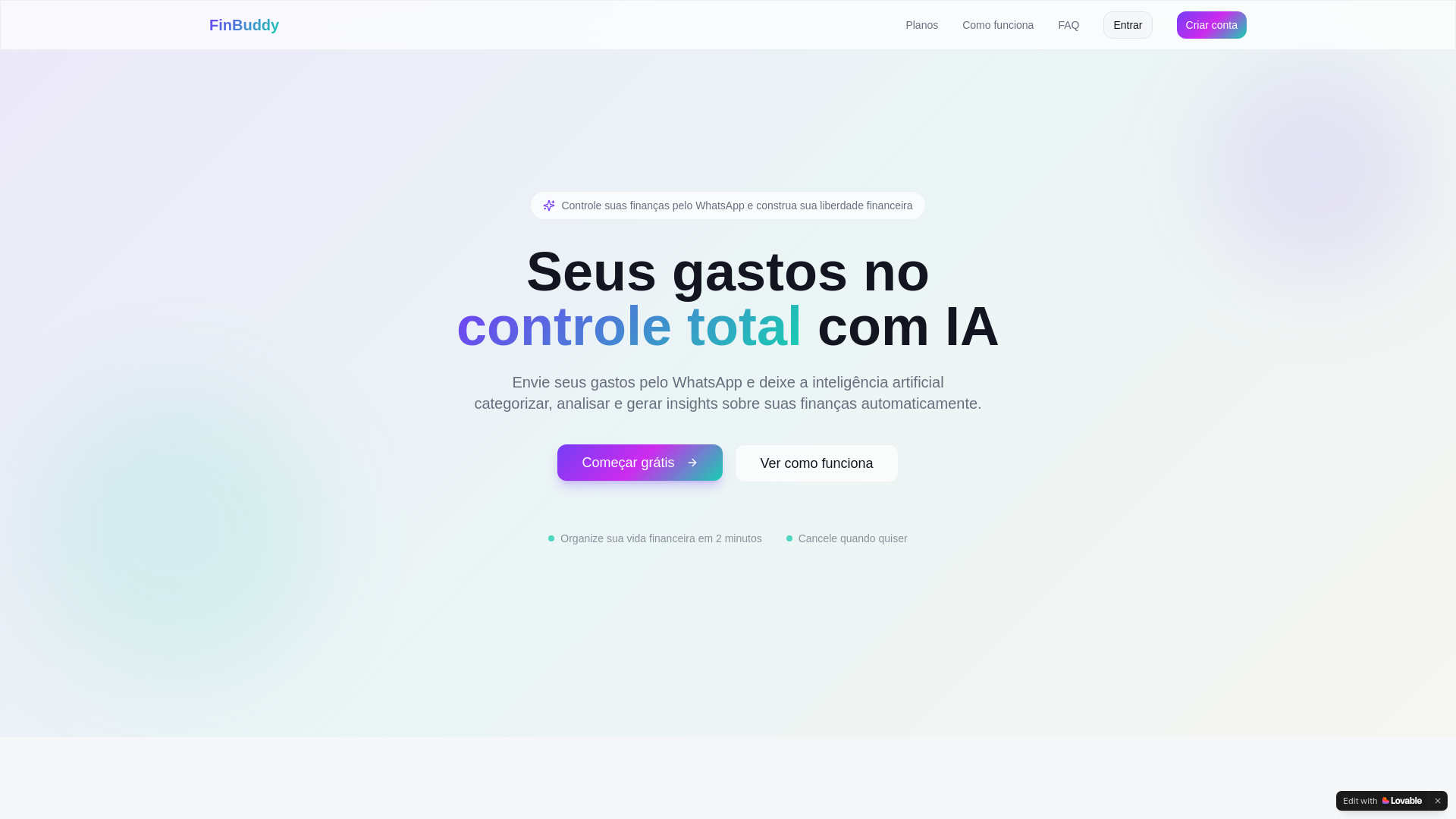 website screenshot of https://finbuddyagent.com/