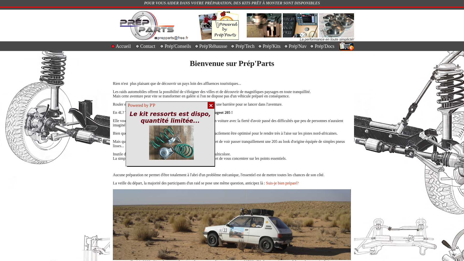 website screenshot of https://prepparts.fr/
