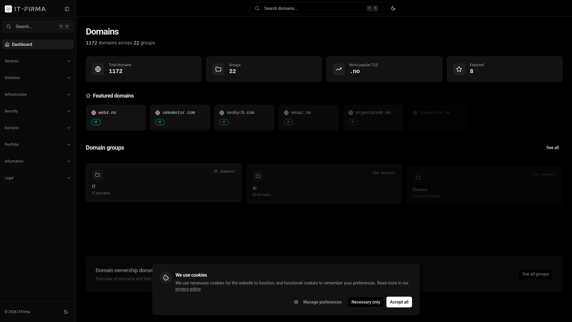website screenshot of https://xn--hyttelnet-b3a.no