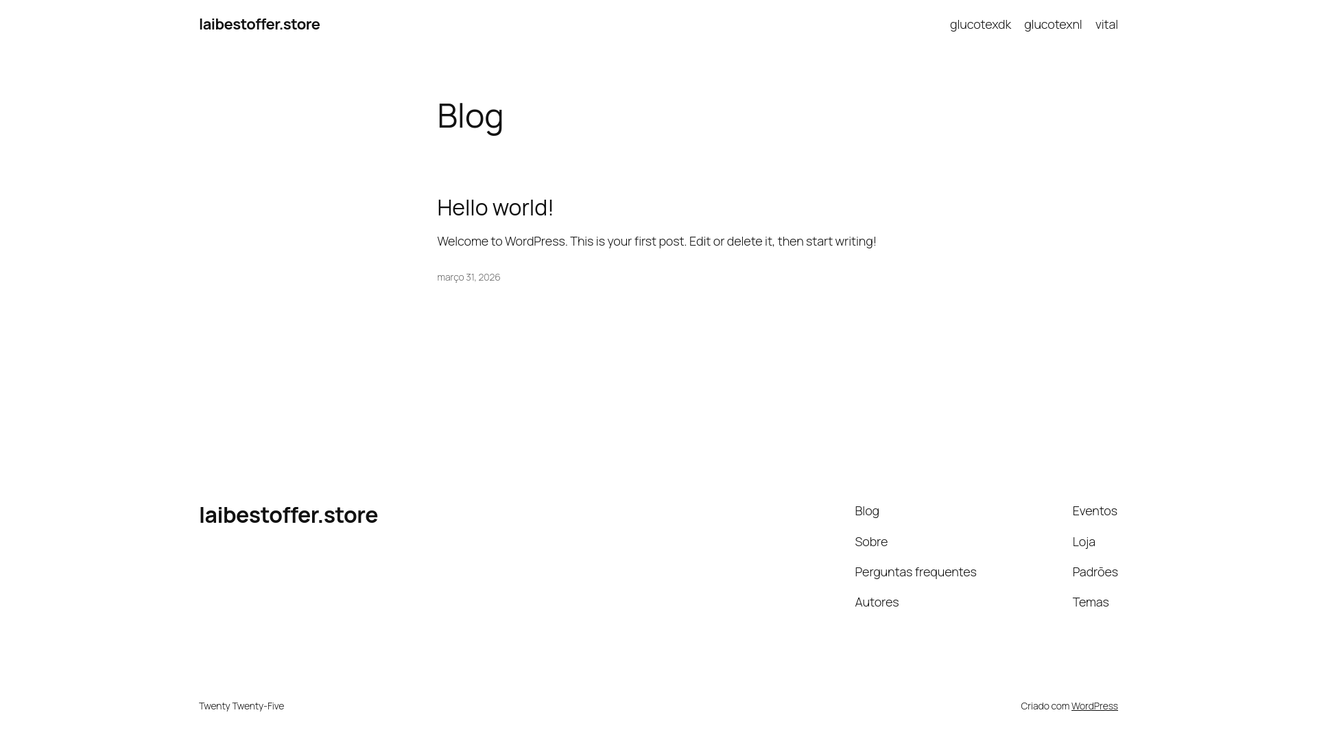 website screenshot of https://laibestoffer.store