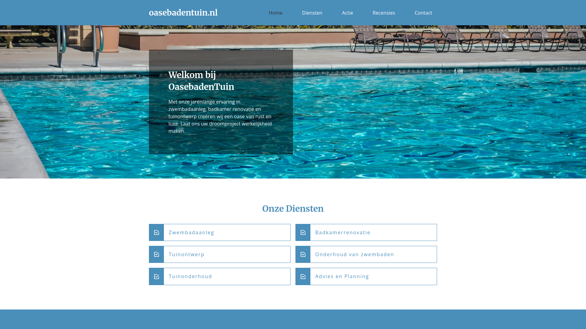 website screenshot of https://oasebadentuin.nl/