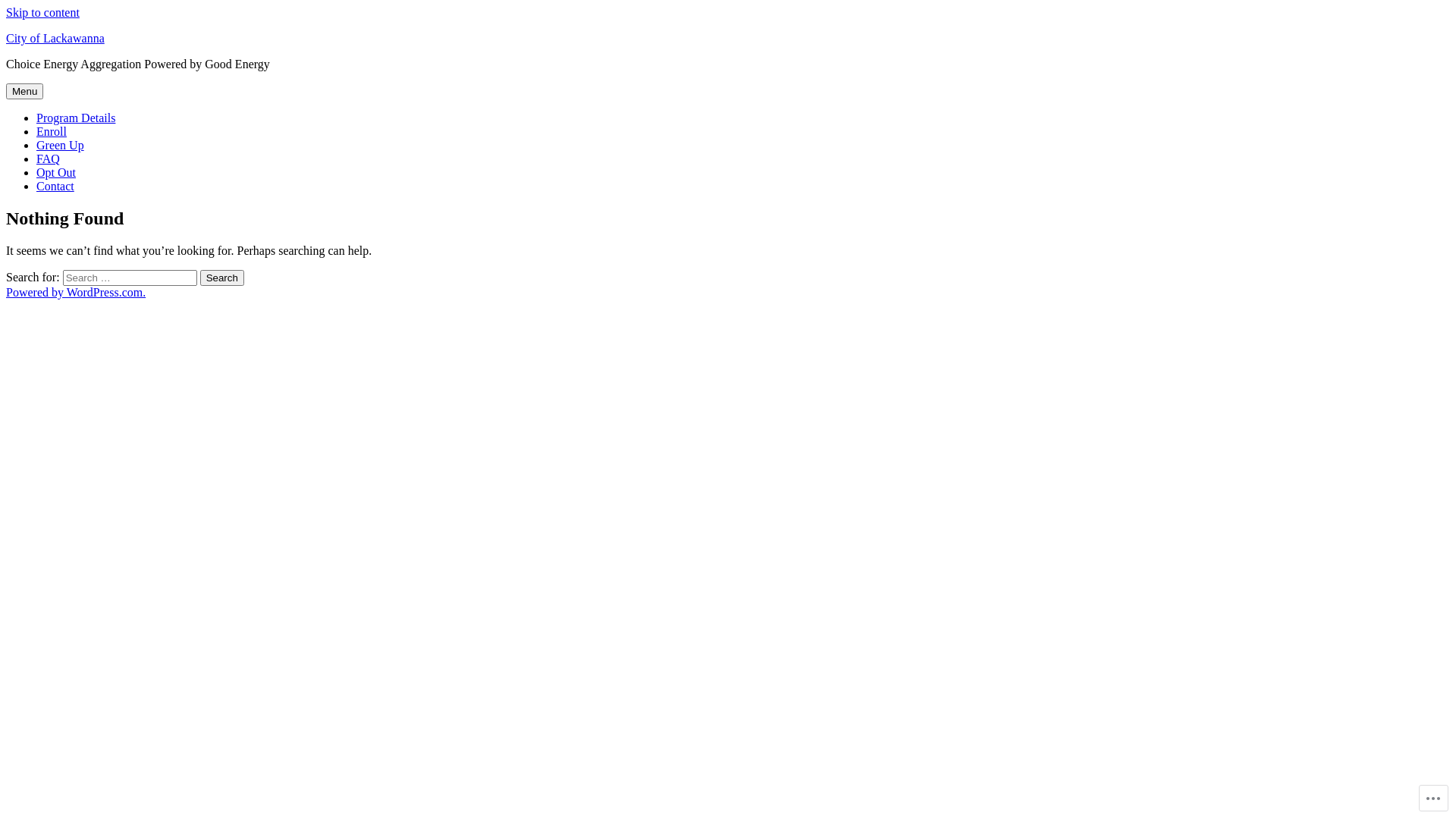 website screenshot of https://lackawannacommunitysolar.com/