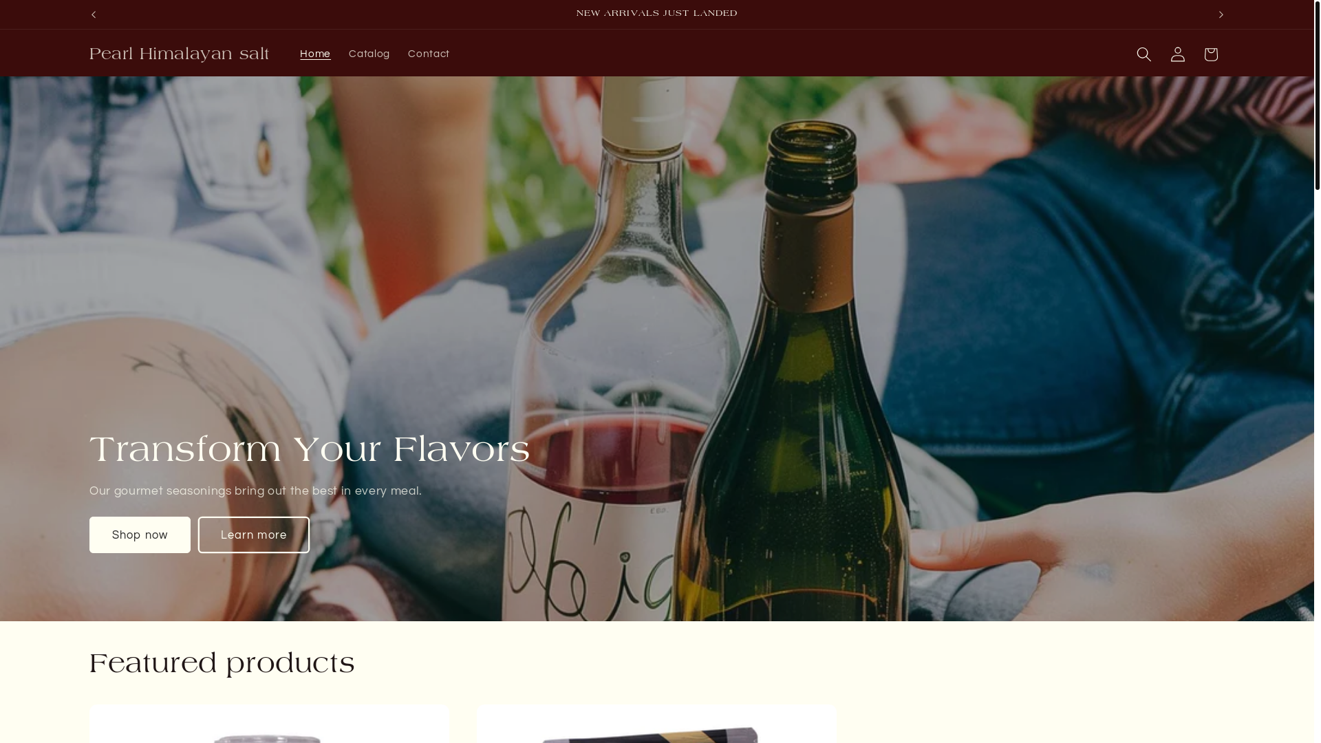 website screenshot of https://pearlhimalayansalt.store/