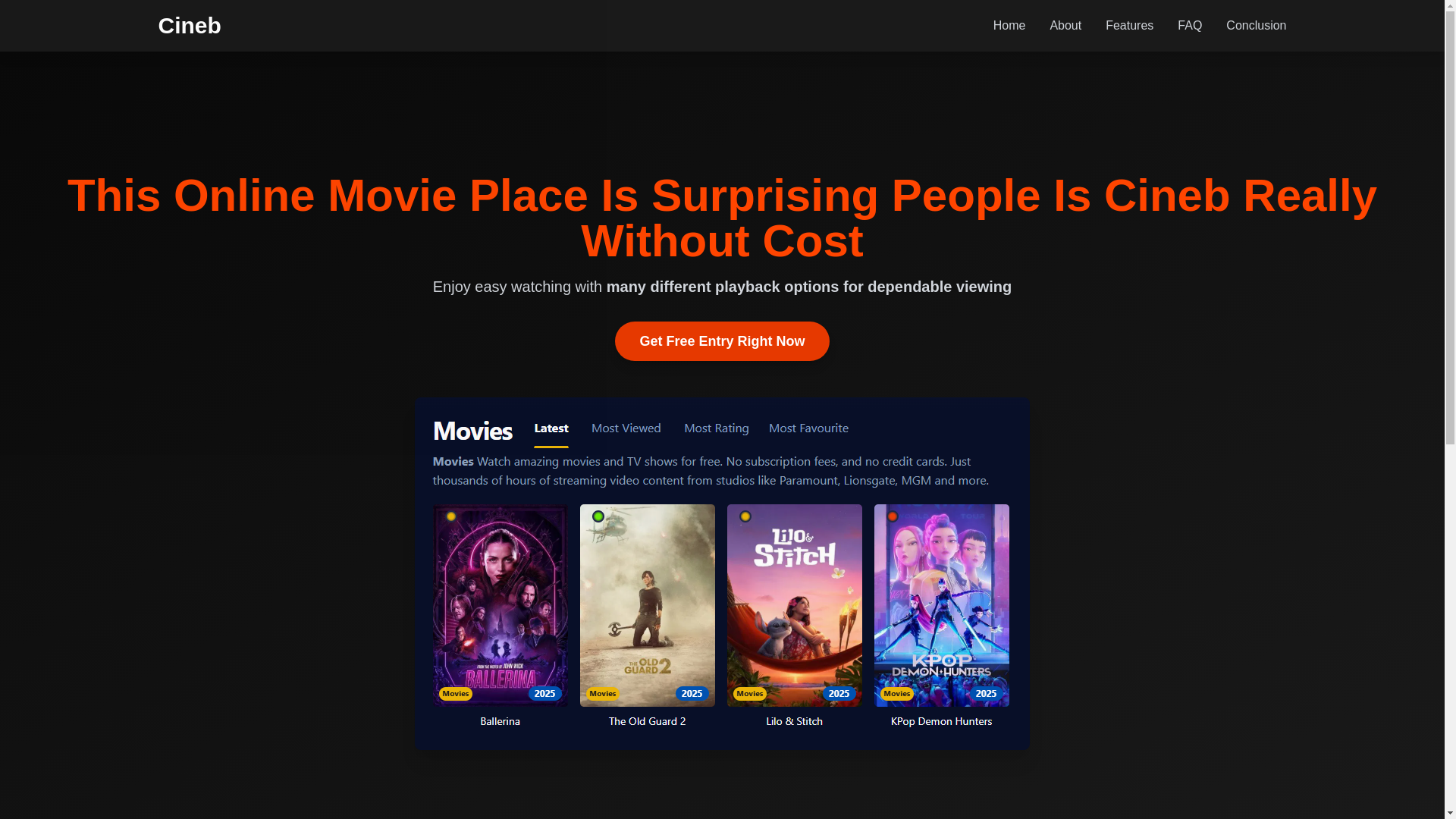 website screenshot of https://cineb-0dwv.pages.dev/