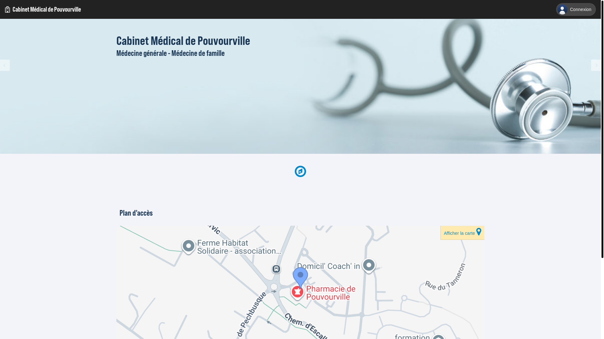 website screenshot of https://cabinet-medical-pouvourville.fr/